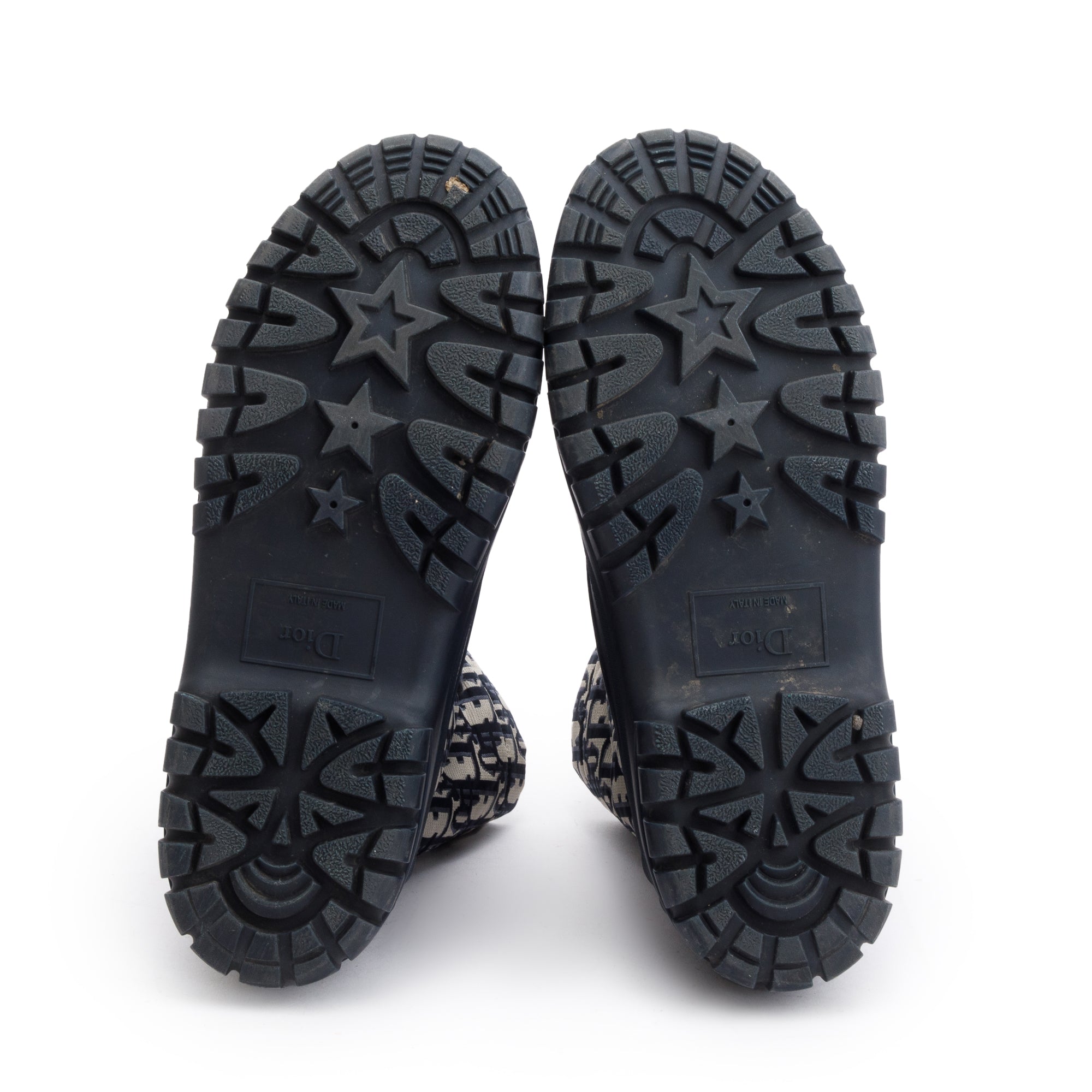 Christian Dior 2020 Navy Oblique Nylon D-Venture Combat Boot, Size 40.5