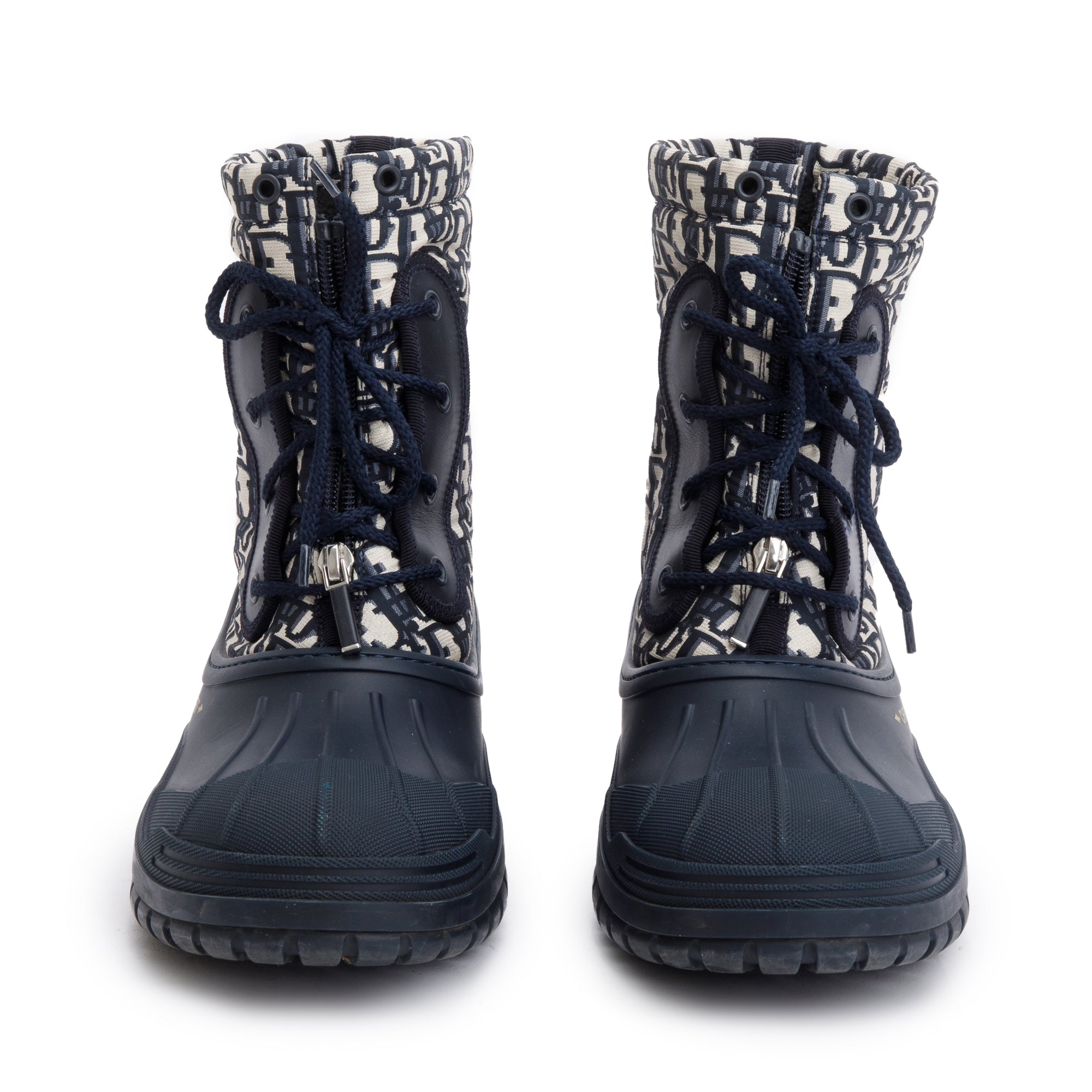 Christian Dior 2020 Navy Oblique Nylon D-Venture Combat Boot, Size 40.5