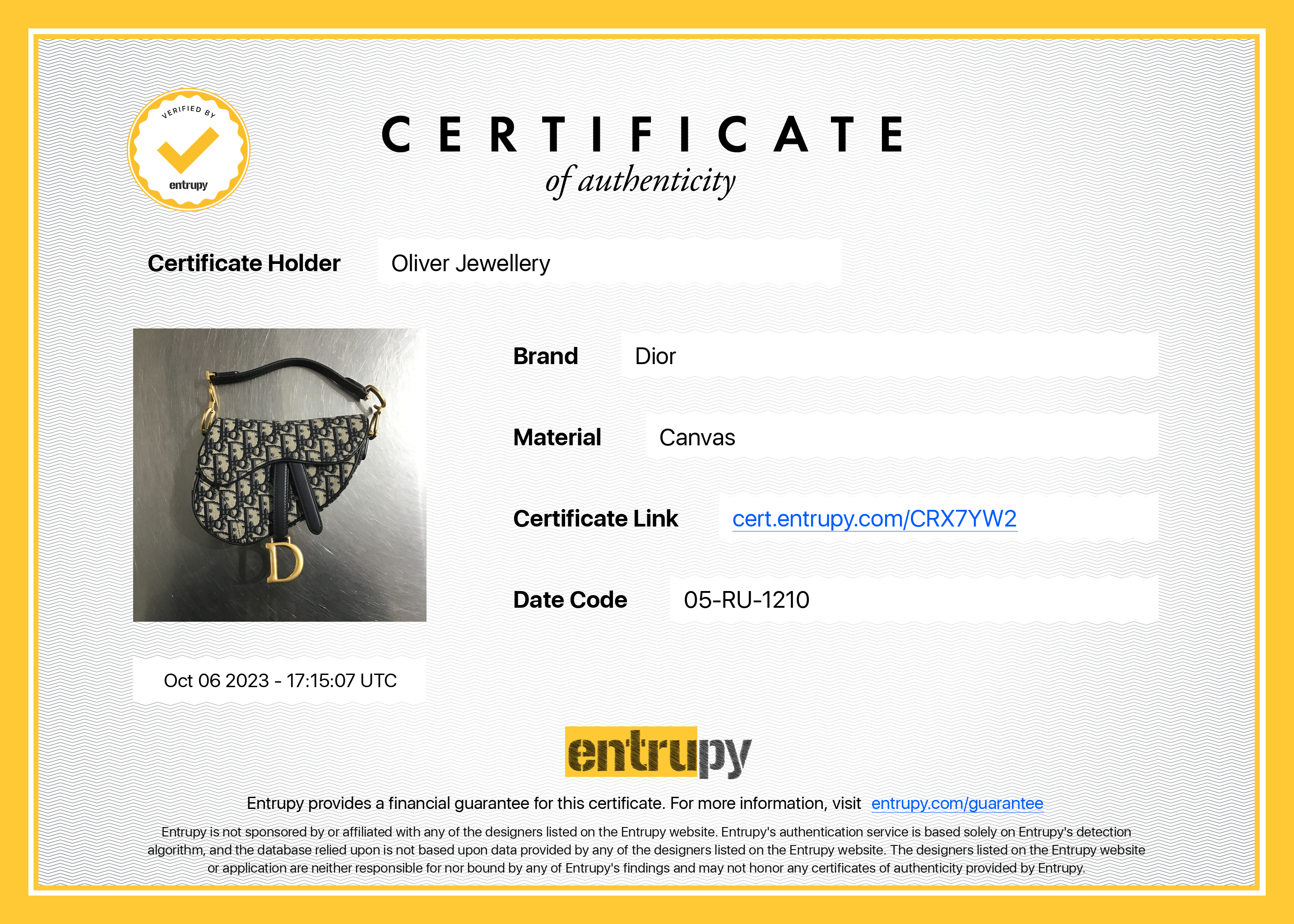 Christian Dior 2020 Oblique Mini Saddle Bag