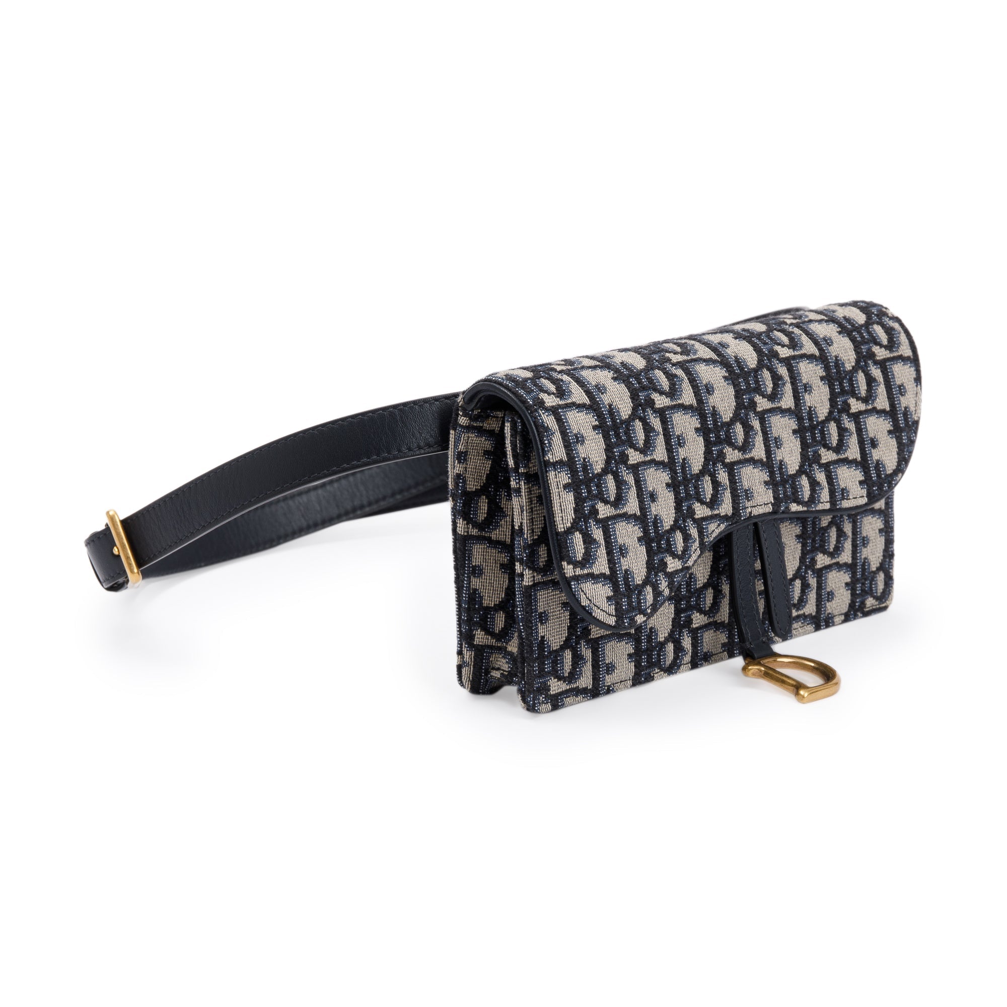 Christian Dior 2020 Oblique Saddle Belt Pouch w/ Box & Authenticity Card