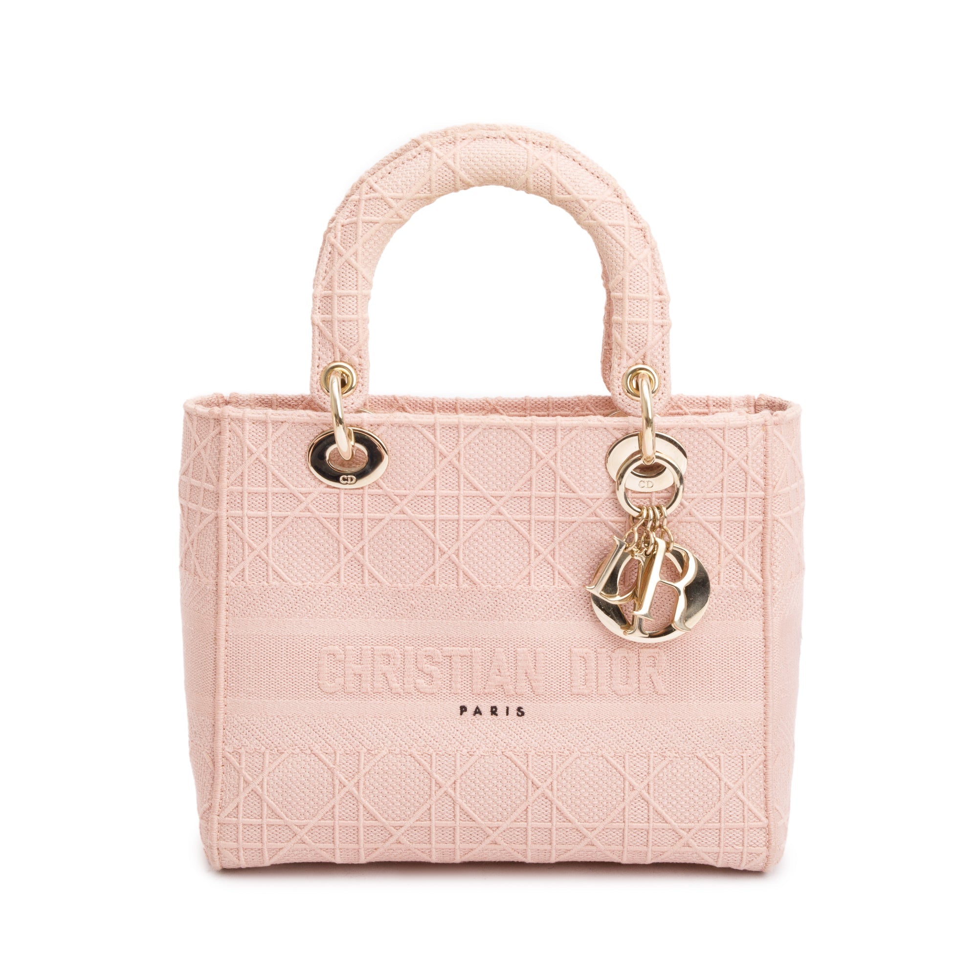 Christian Dior 2020 Pink Cannage Medium Lady D-Lite Bag w/ Strap