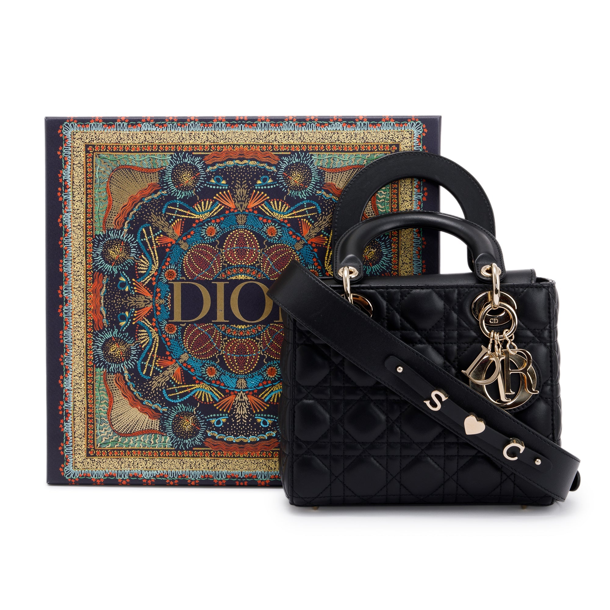 Christian Dior 2020 Small Black Lady Dior Bag w/ Box