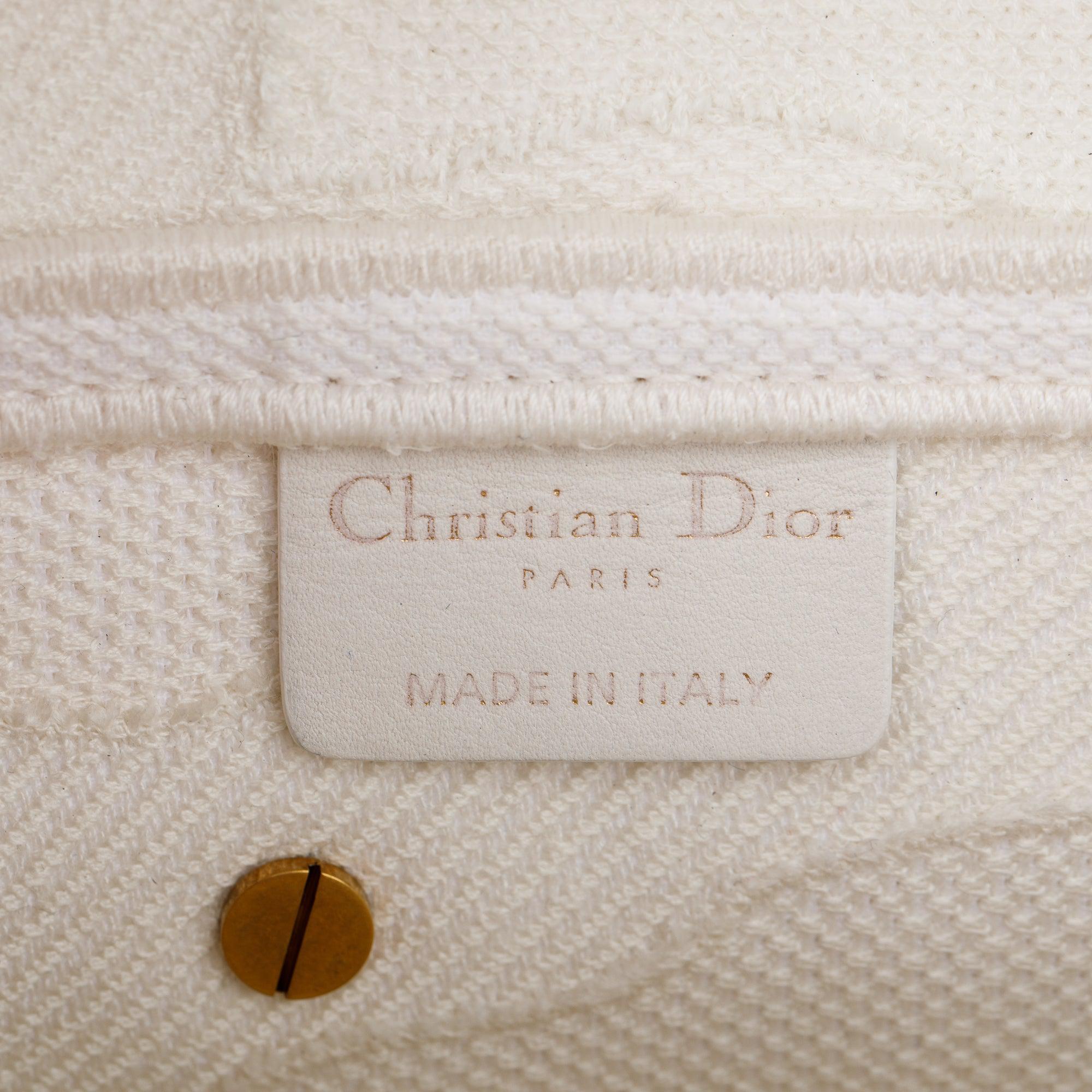 Christian Dior 2020 White Embroidered Camouflage Canvas Medium Saddle Bag w/ Box & Authenticity Card