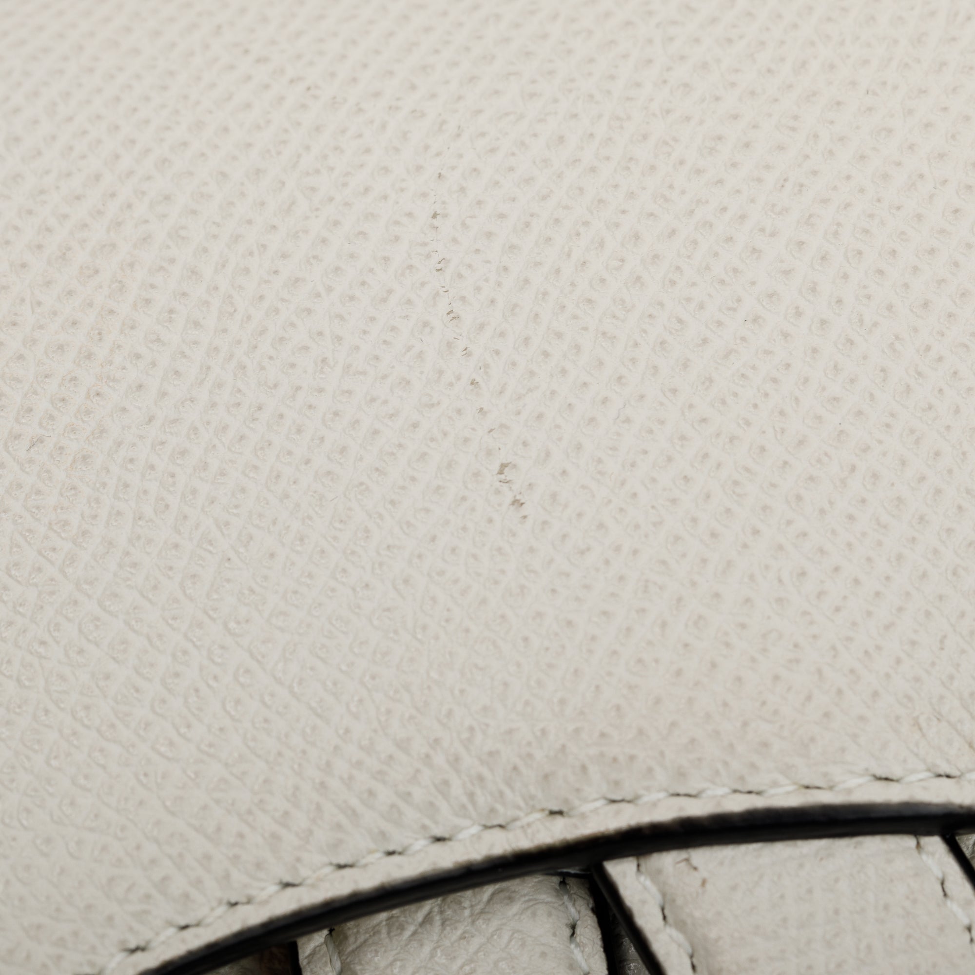 Christian Dior 2020 White Grained Calfskin Leather Medium Saddle Bag