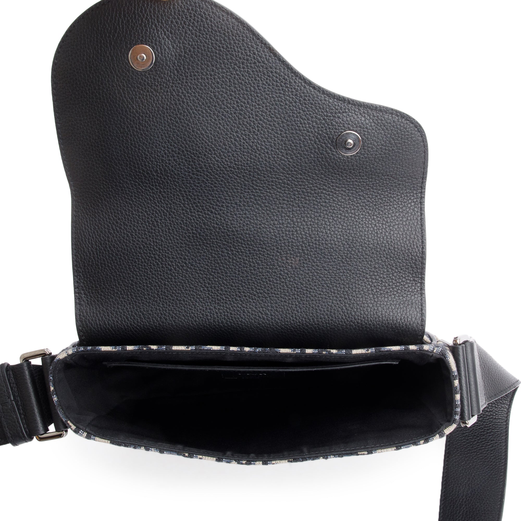 Christian Dior 2021 Black Oblique Mini Saddle Messenger Bag w/ Box & Authenticity Card