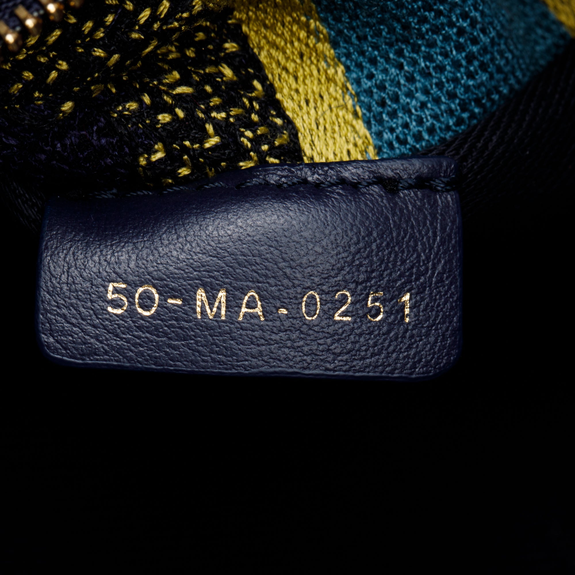 Christian Dior 2021 Blue Multicolor Zodiac Embroidery Medium Lady D-Lite Bag w/ Strap