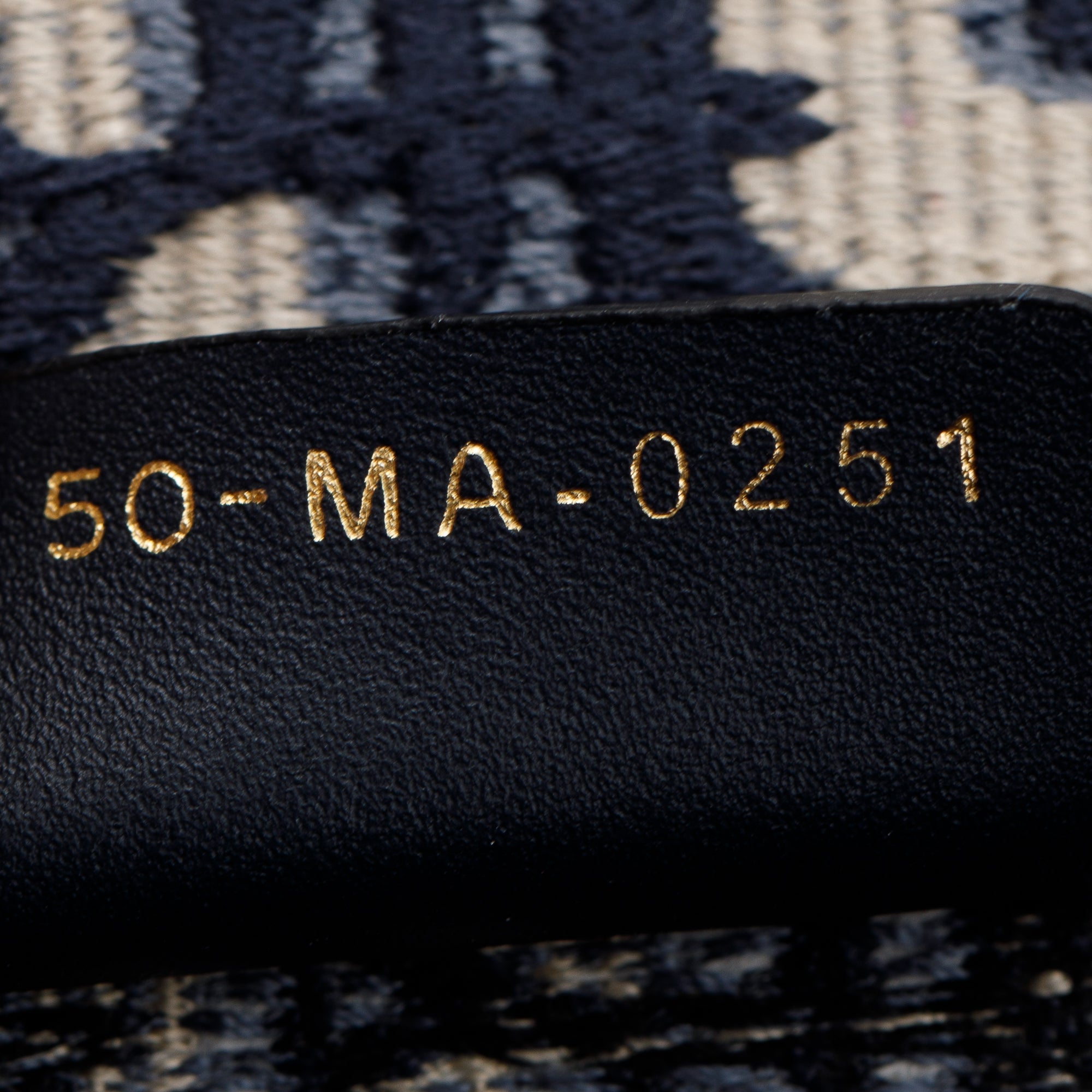 Christian Dior 2021 Ecru and Blue Dior Oblique Embroidery Large Book Tote w/ Box