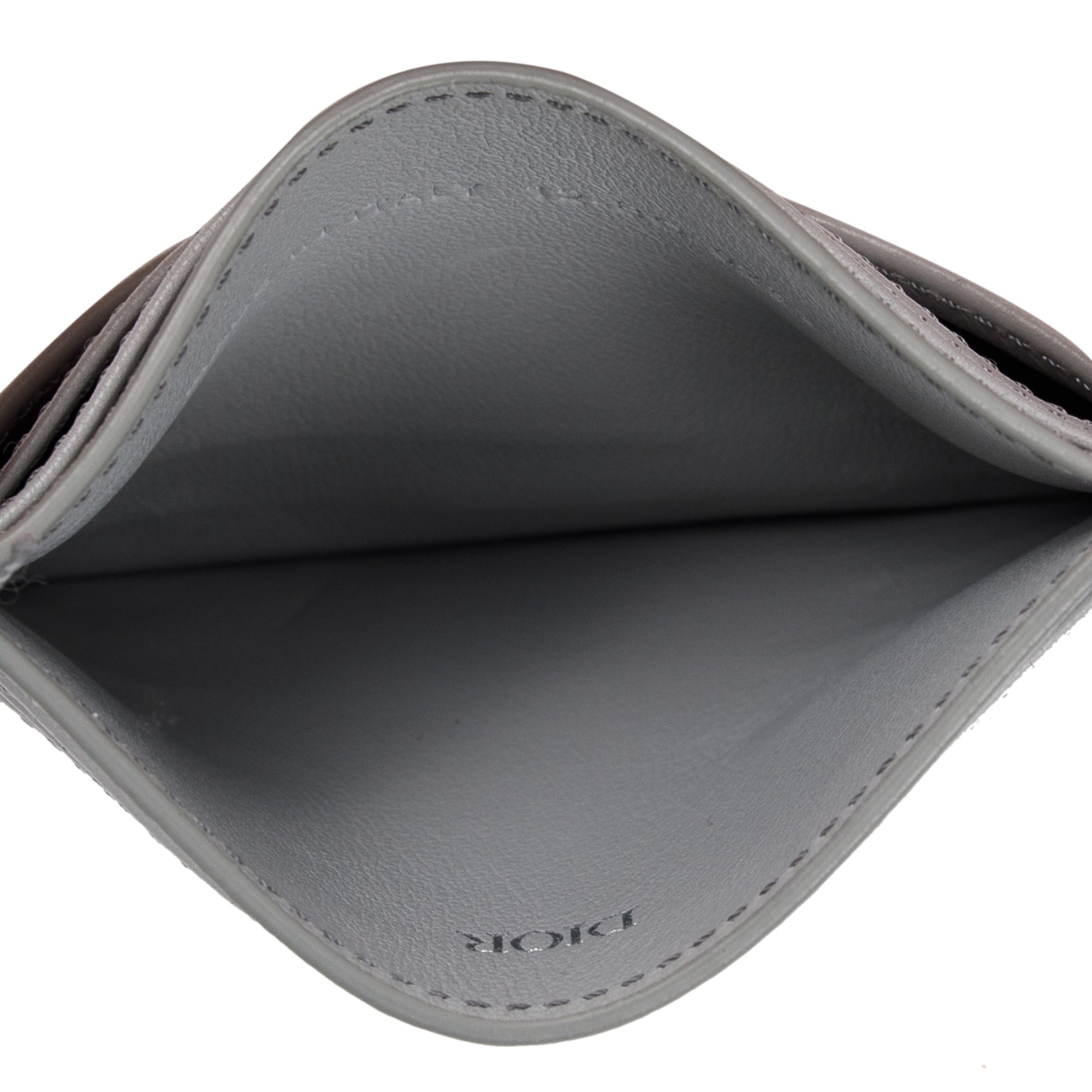 Christian Dior 2021 Grey Oblique Galaxy Leather Card Holder