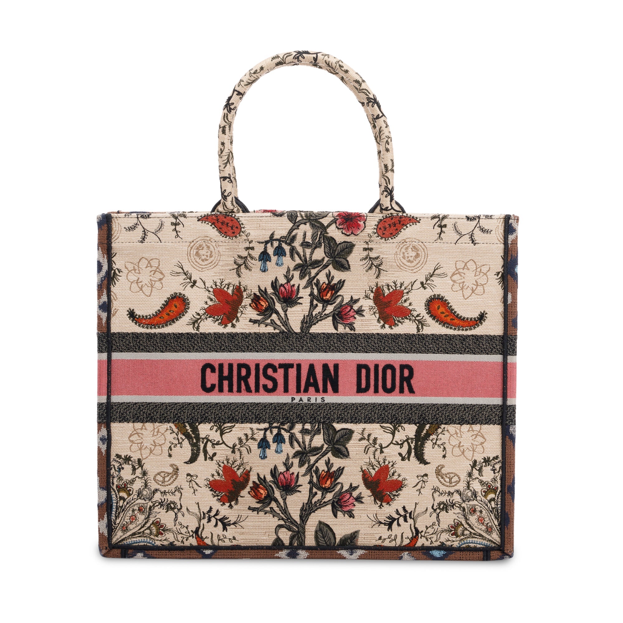 Christian Dior 2021 Large Broderie Dior Flowers Book Tote w/ Box