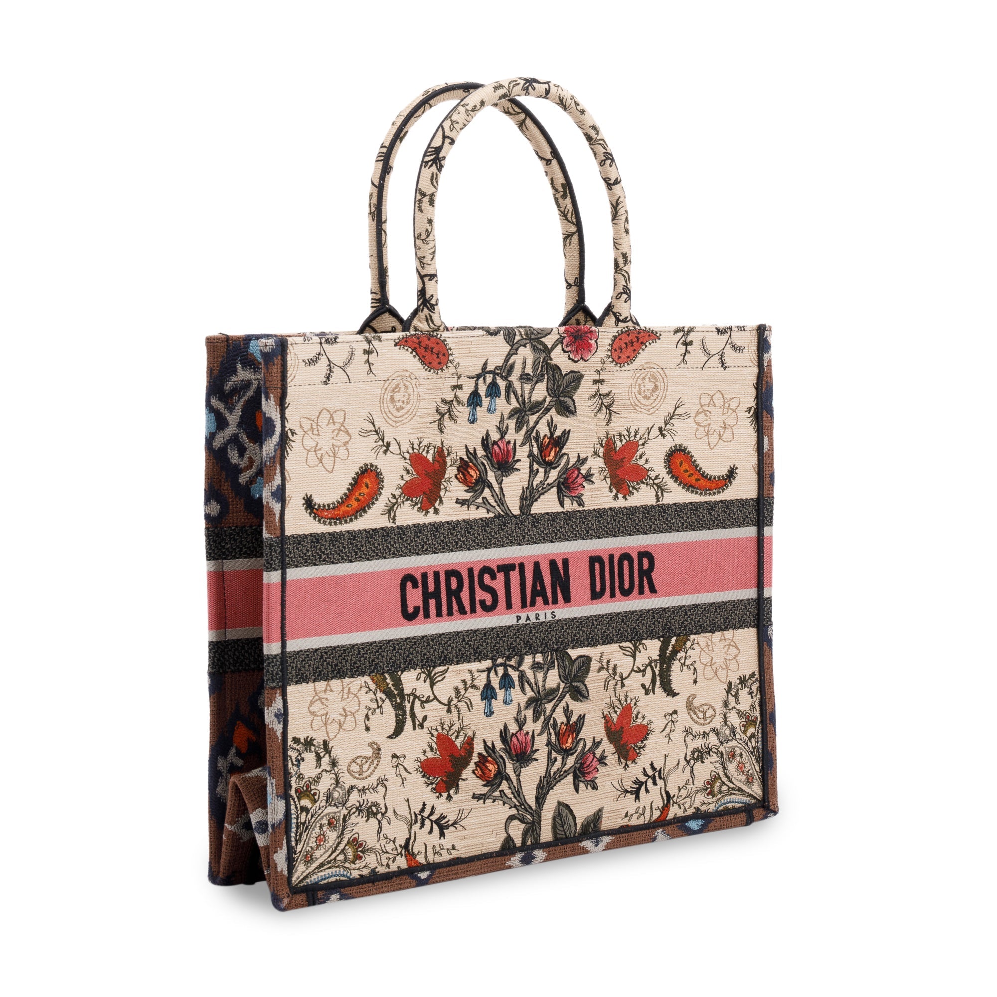 Christian Dior 2021 Large Broderie Dior Flowers Book Tote w/ Box