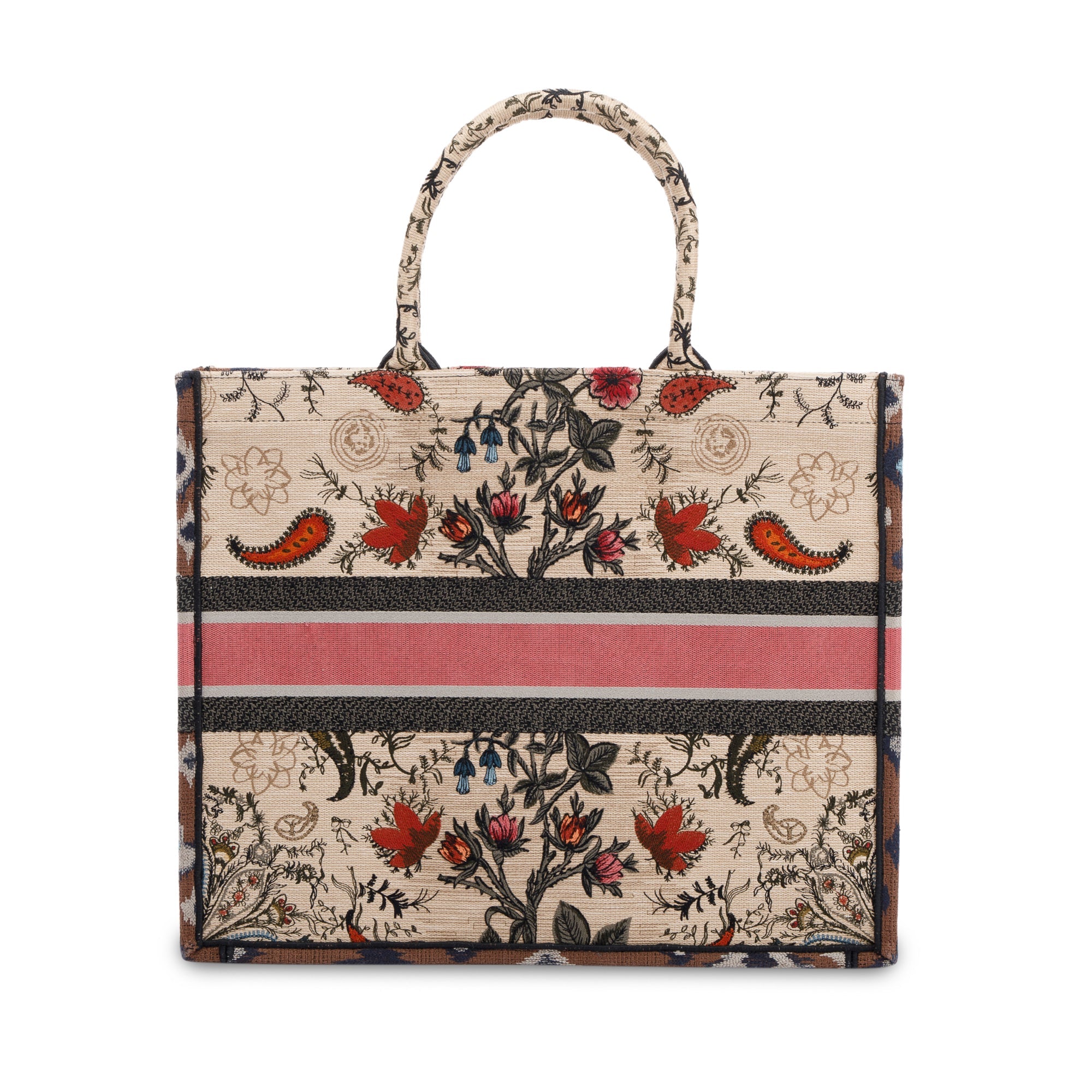 Christian Dior 2021 Large Broderie Dior Flowers Book Tote w/ Box