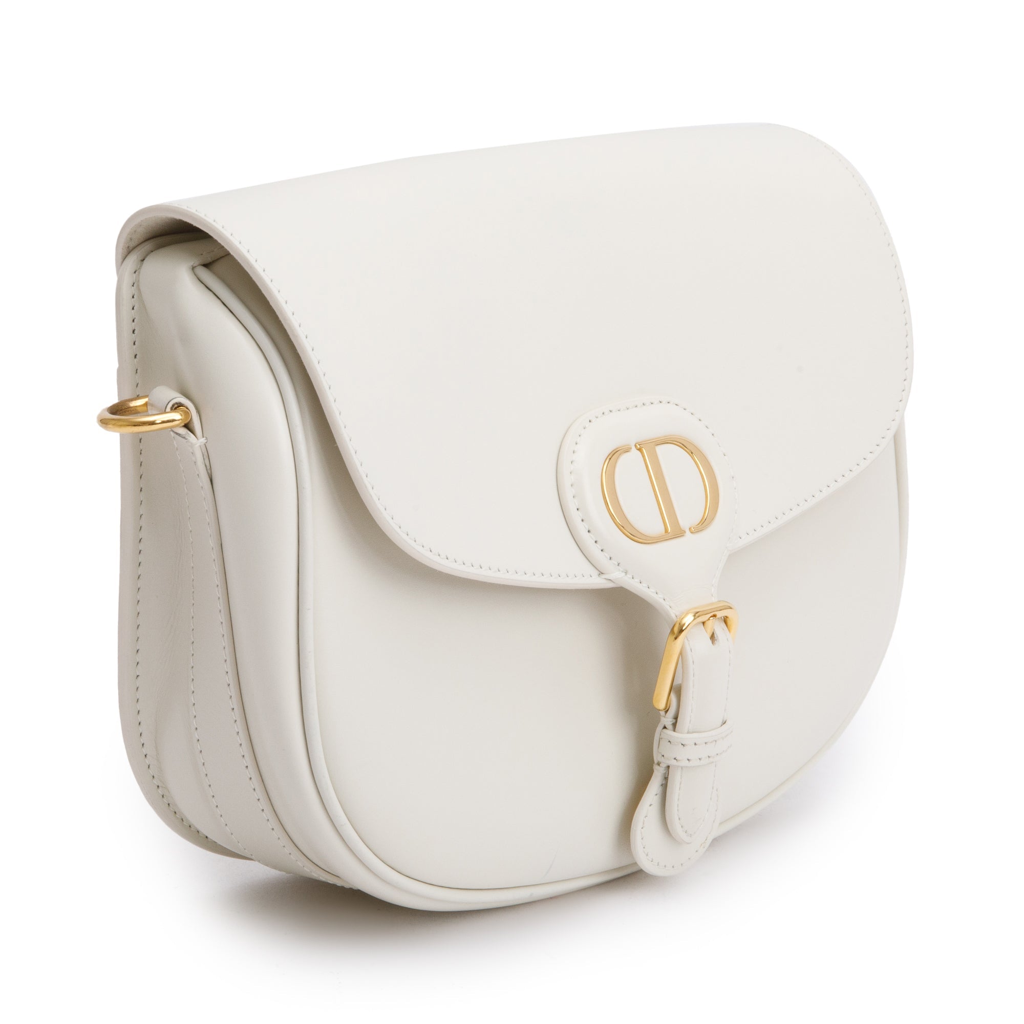 Christian Dior 2021 Latte Box Leather Medium Bobby Bag