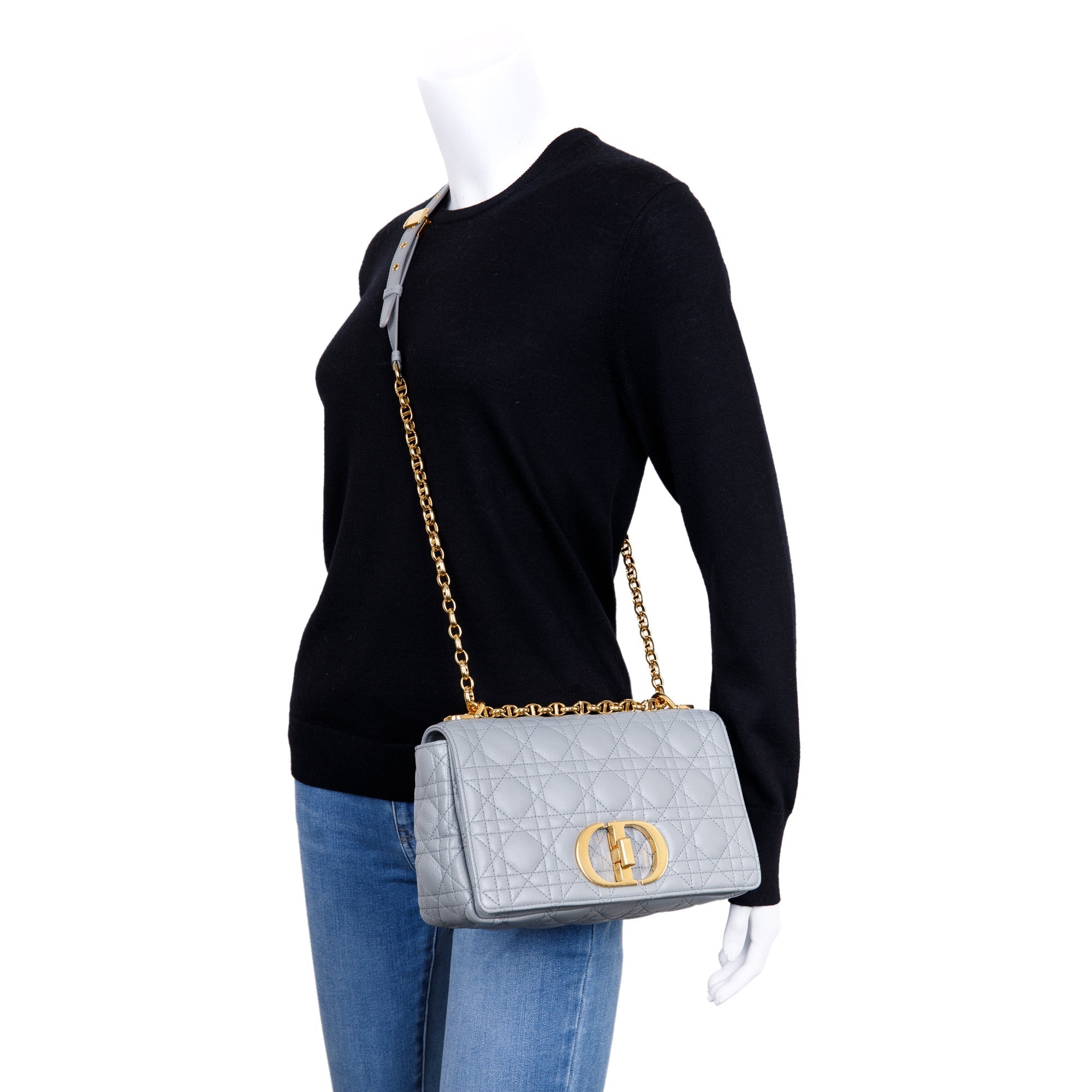 Christian Dior 2021 Medium Dior Caro Bag w/ Receipt & Authenticity Card