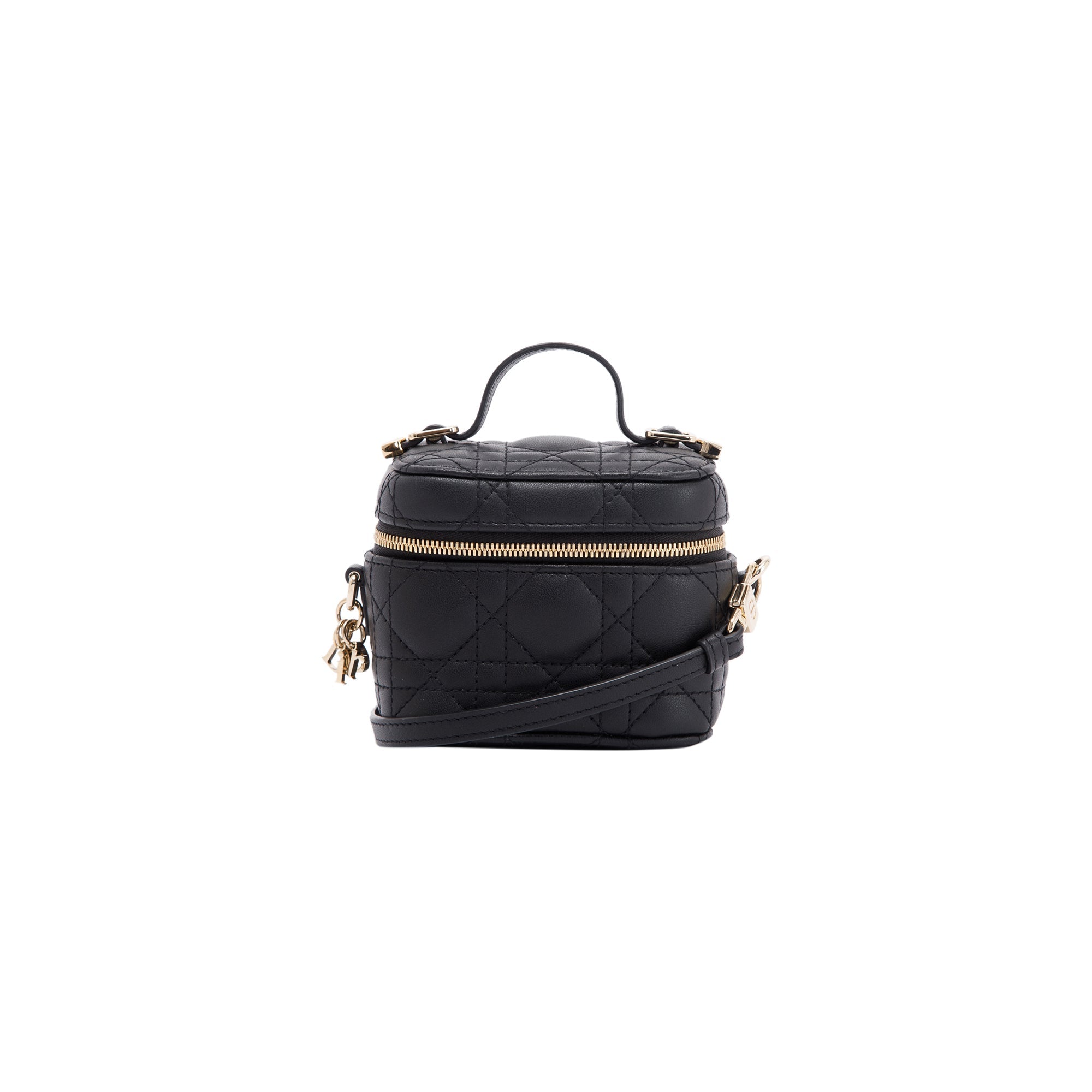 Christian Dior 2021 Micro Lady Dior Vanity Case w/ Strap & Box