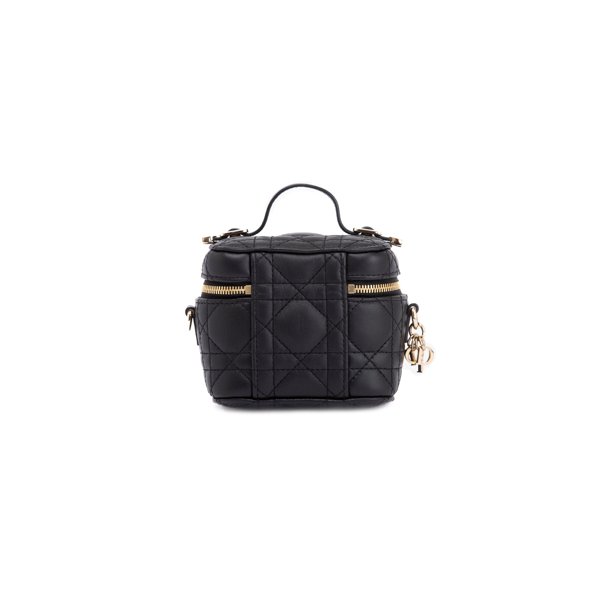 Christian Dior 2021 Micro Lady Dior Vanity Case w/ Strap & Box