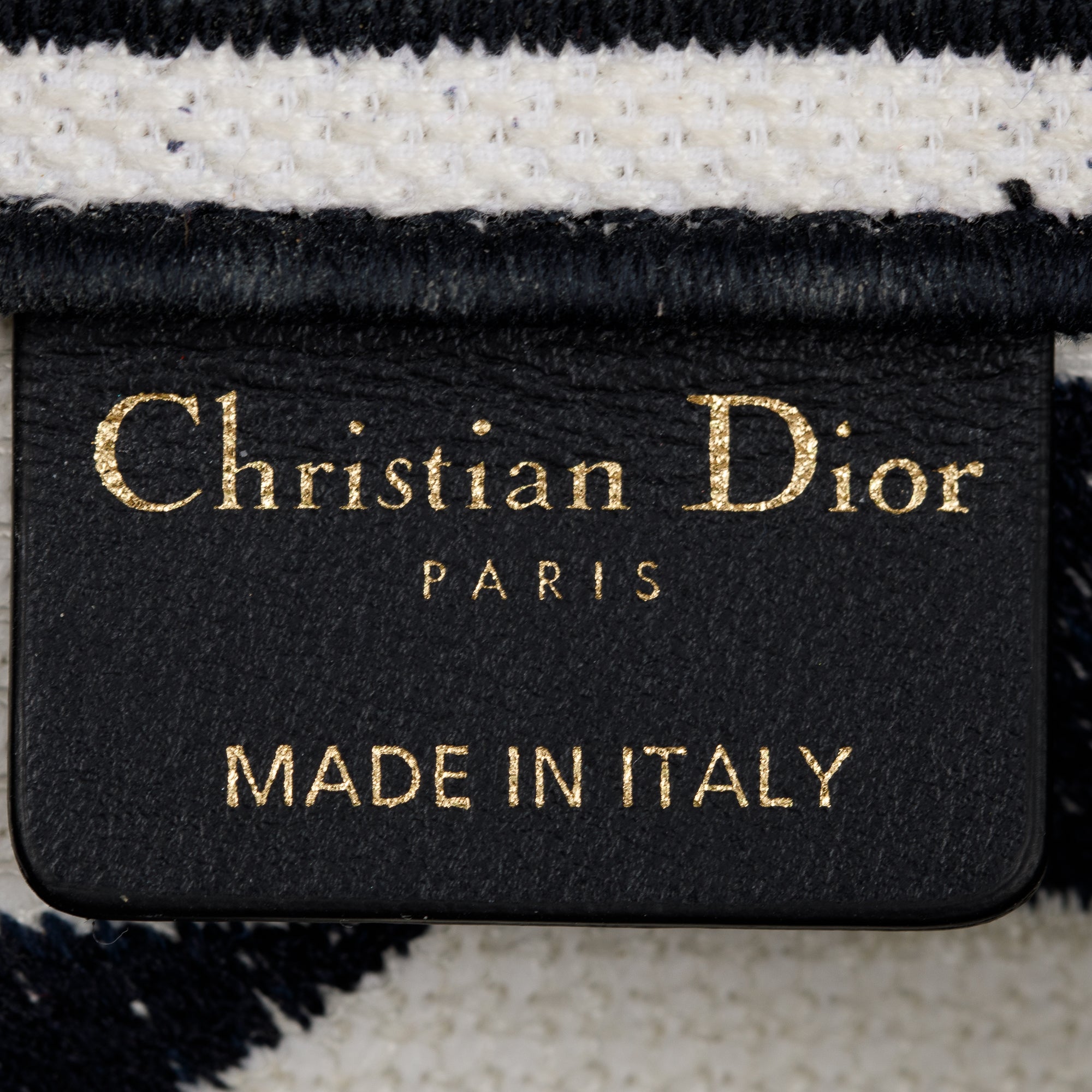 Christian Dior 2021 Navy & White Stars Embroidered Medium Saddle Bag w/ Box, Receipt & Authenticity Card