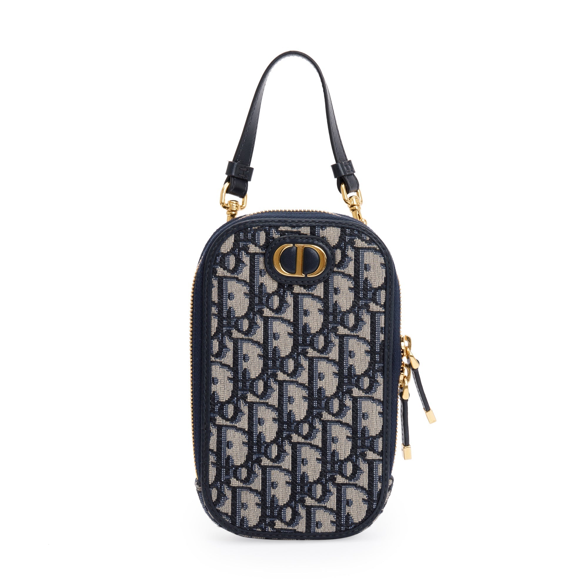 Christian Dior 2021 Oblique 30 Montaigne Phone Holder w/ Straps