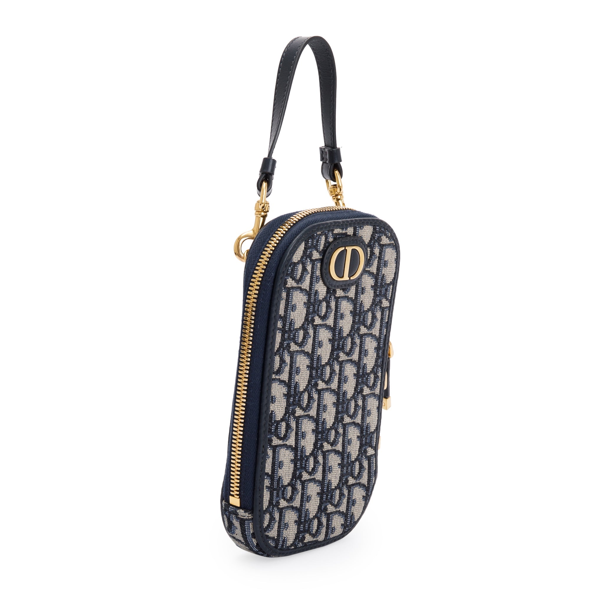 Christian Dior 2021 Oblique 30 Montaigne Phone Holder w/ Straps