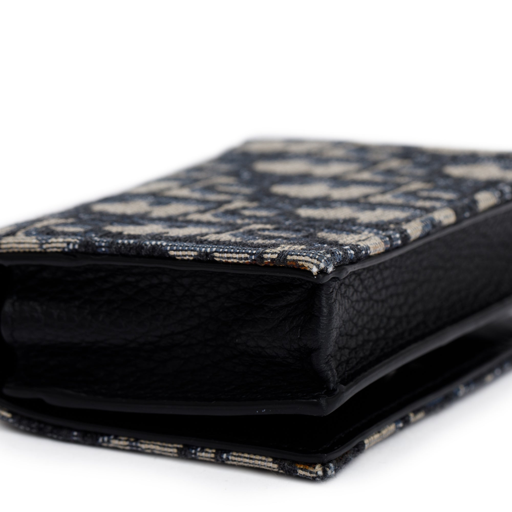 Christian Dior 2021 Oblique Jacquard Nano Flap Card Case w/ Box