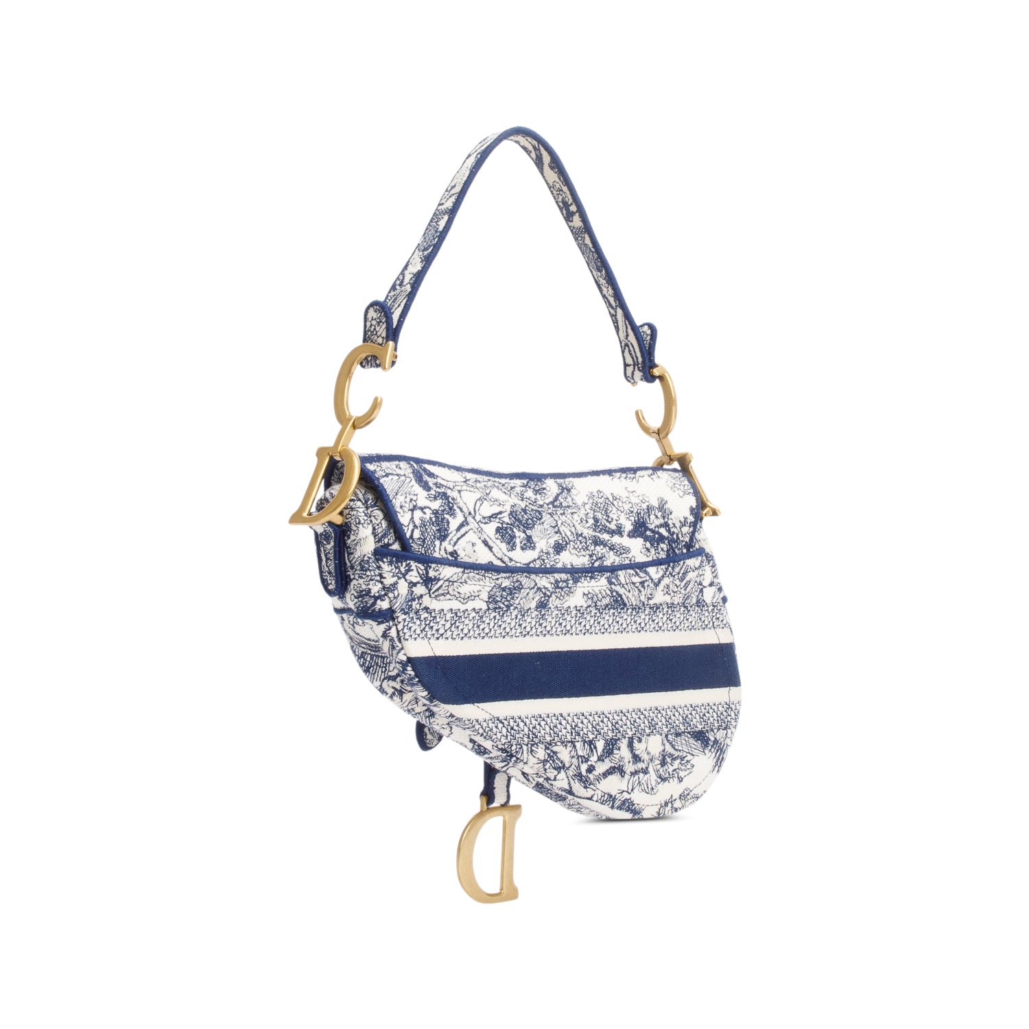 Christian Dior 2021 Toile de Jouy Medium Saddle Bag w/ Box, Receipt & Authenticity Card