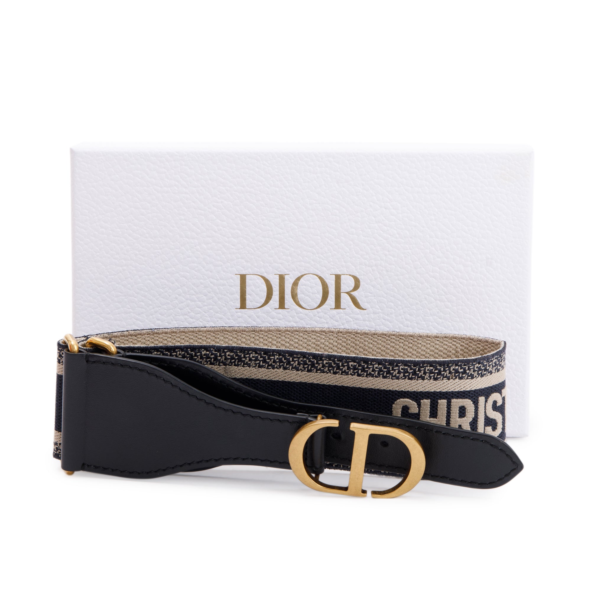 Christian Dior 2021 Wide Oblique Belt w/ Box & Receipt