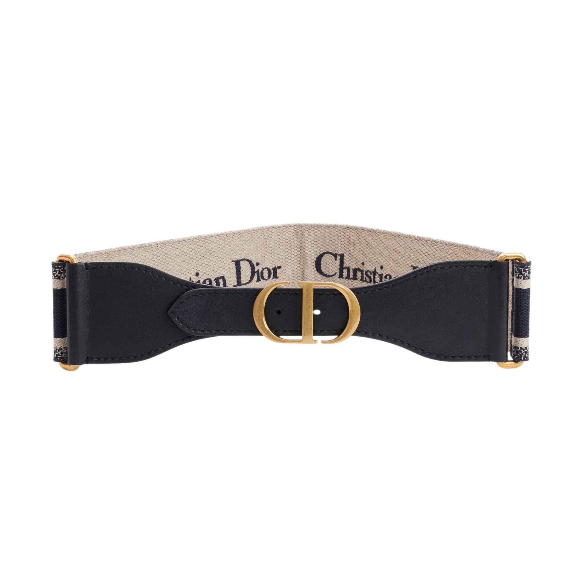 Christian Dior 2021 Wide Oblique Belt w/ Box & Receipt