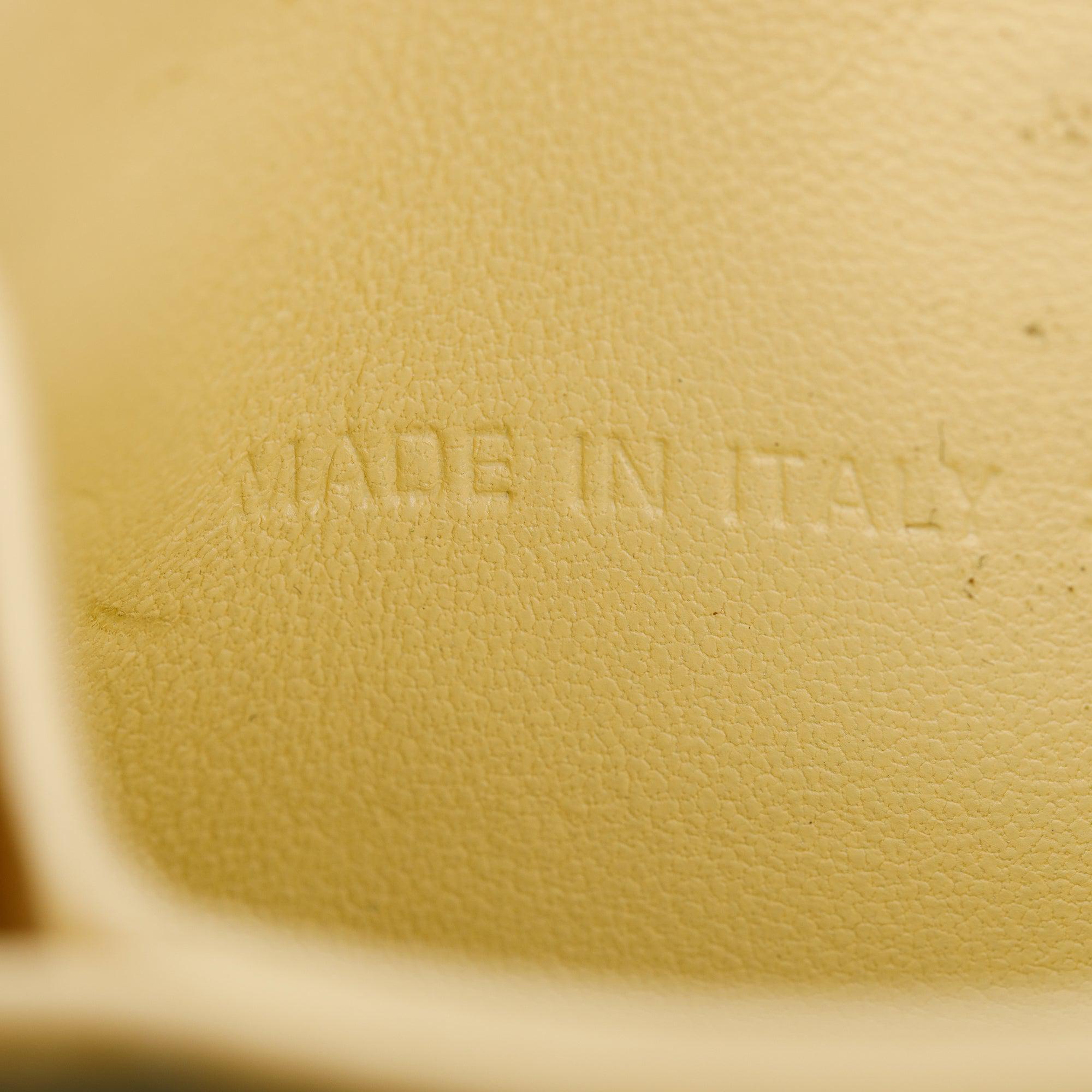 Christian Dior 2021 Yellow Cannage Lambskin Leather Lady Dior 5-Gusset Card Holder