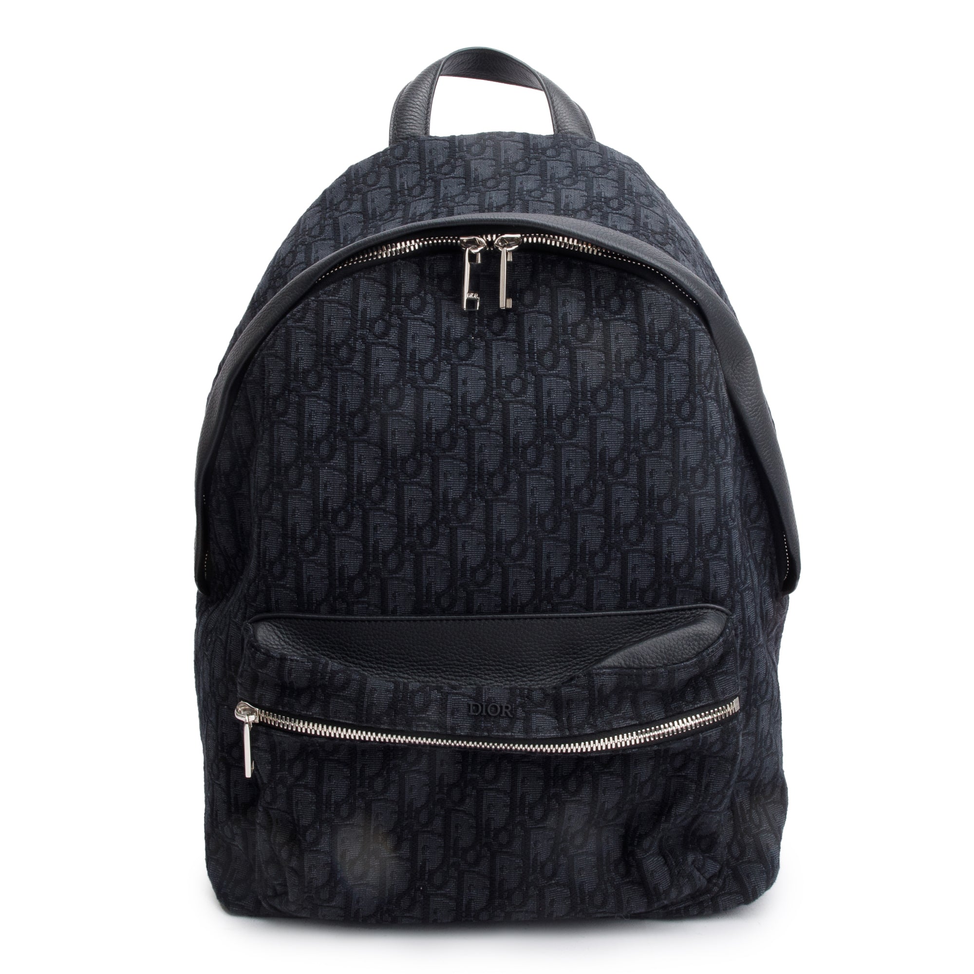 Christian Dior 2022 Black Oblique Jacquard Rider Backpack