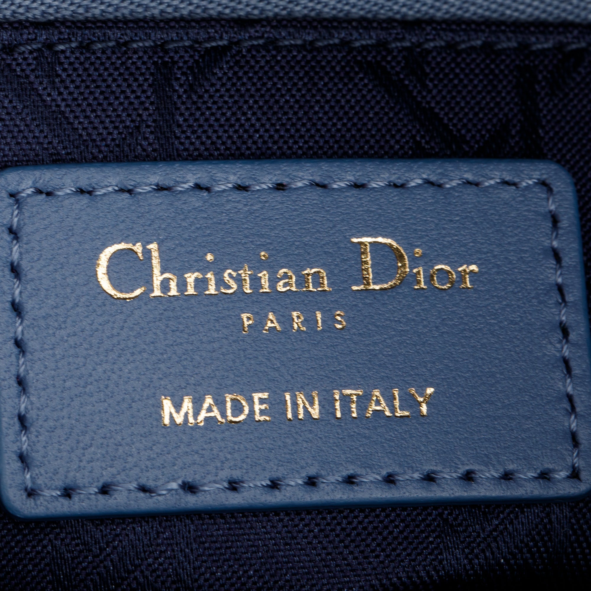 Christian Dior 2022 Blue Cannage Lambskin Leather Small Lady Dior Bag