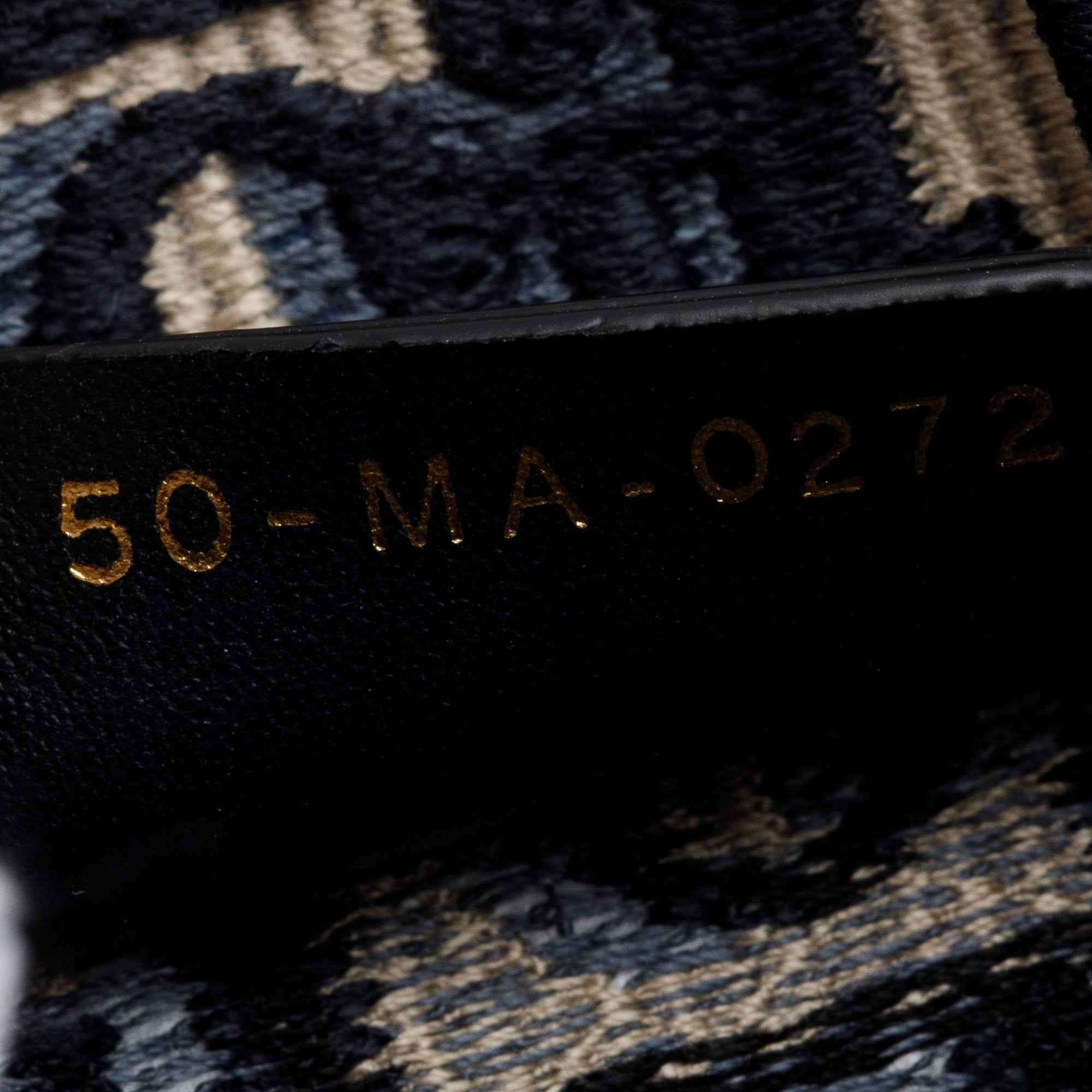 Christian Dior 2022 Blue Oblique Embroidery Mini Vertical Book Tote w/ Strap