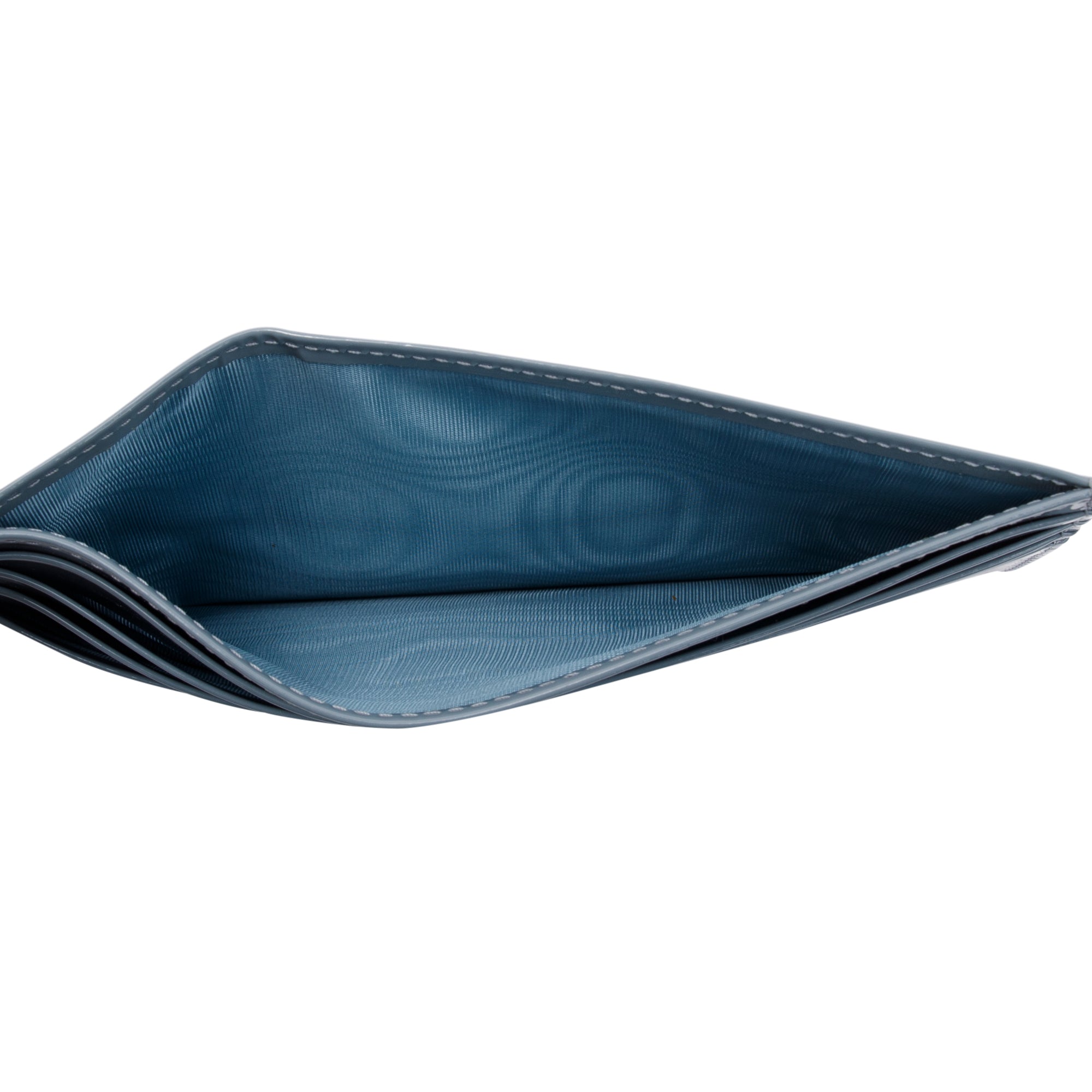 Christian Dior 2022 Cloud Blue Patent Leather Lady Dior Chain Pouch w/ Inserts & Box