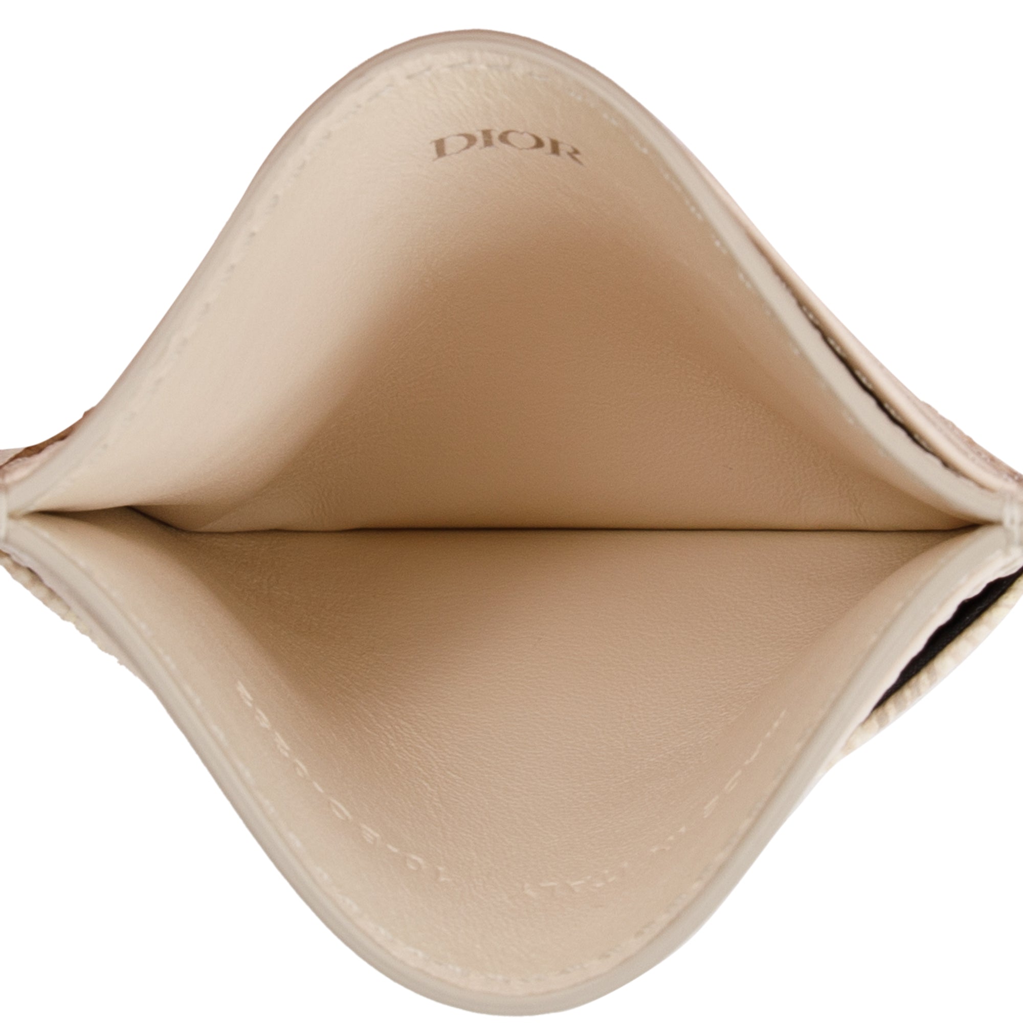 Christian Dior 2022 Creme Canvas Card Holder