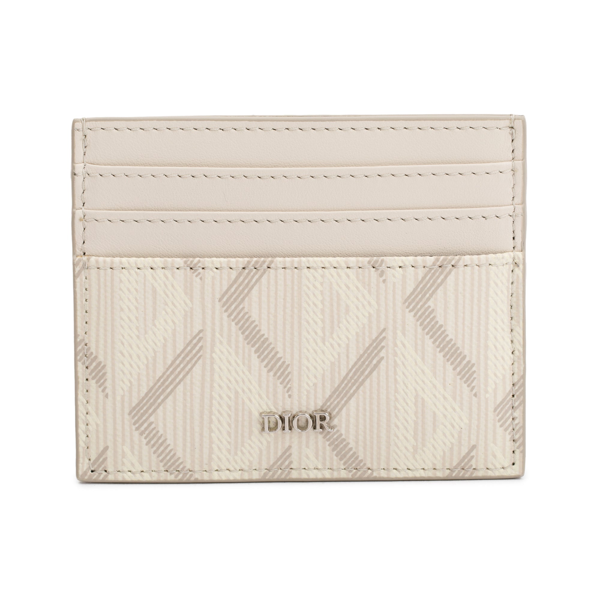 Christian Dior 2022 Creme Canvas Card Holder