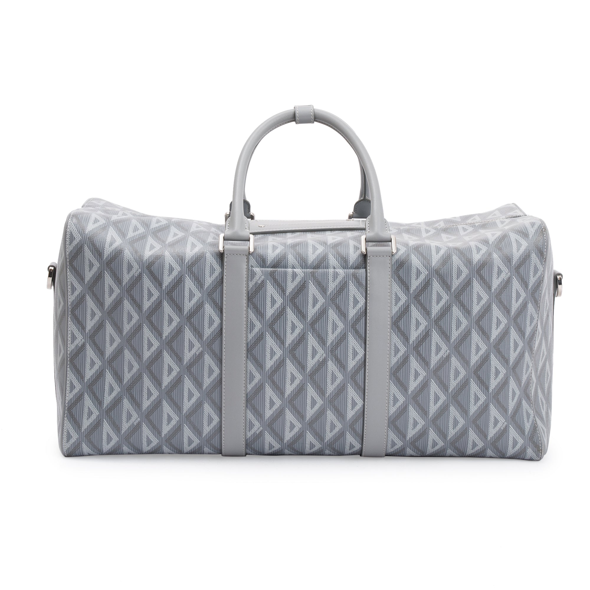Christian Dior 2022 Gray CD Diamond Lingot 50 Duffle Bag w/ Strap