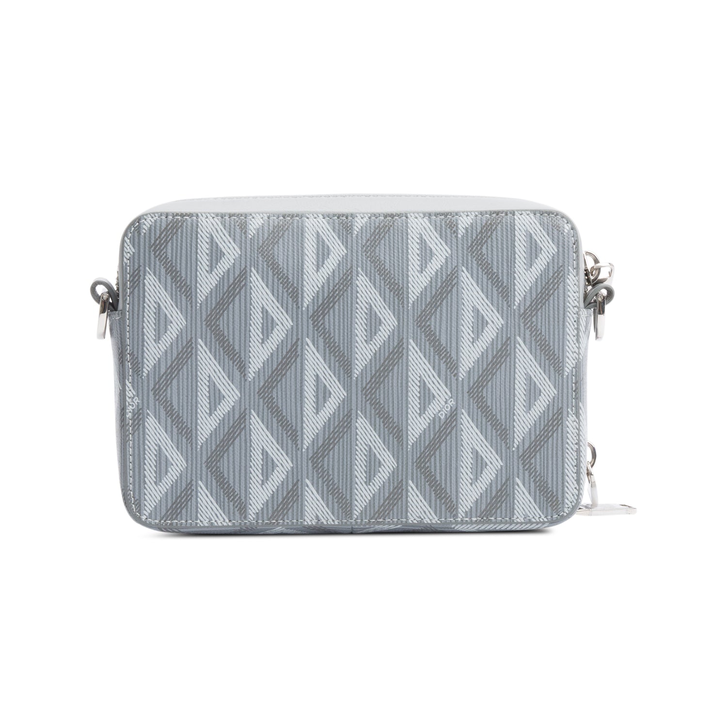 Christian Dior 2022 Grey CD Diamond Coated Canvas Crossbody Pouch w/ Strap