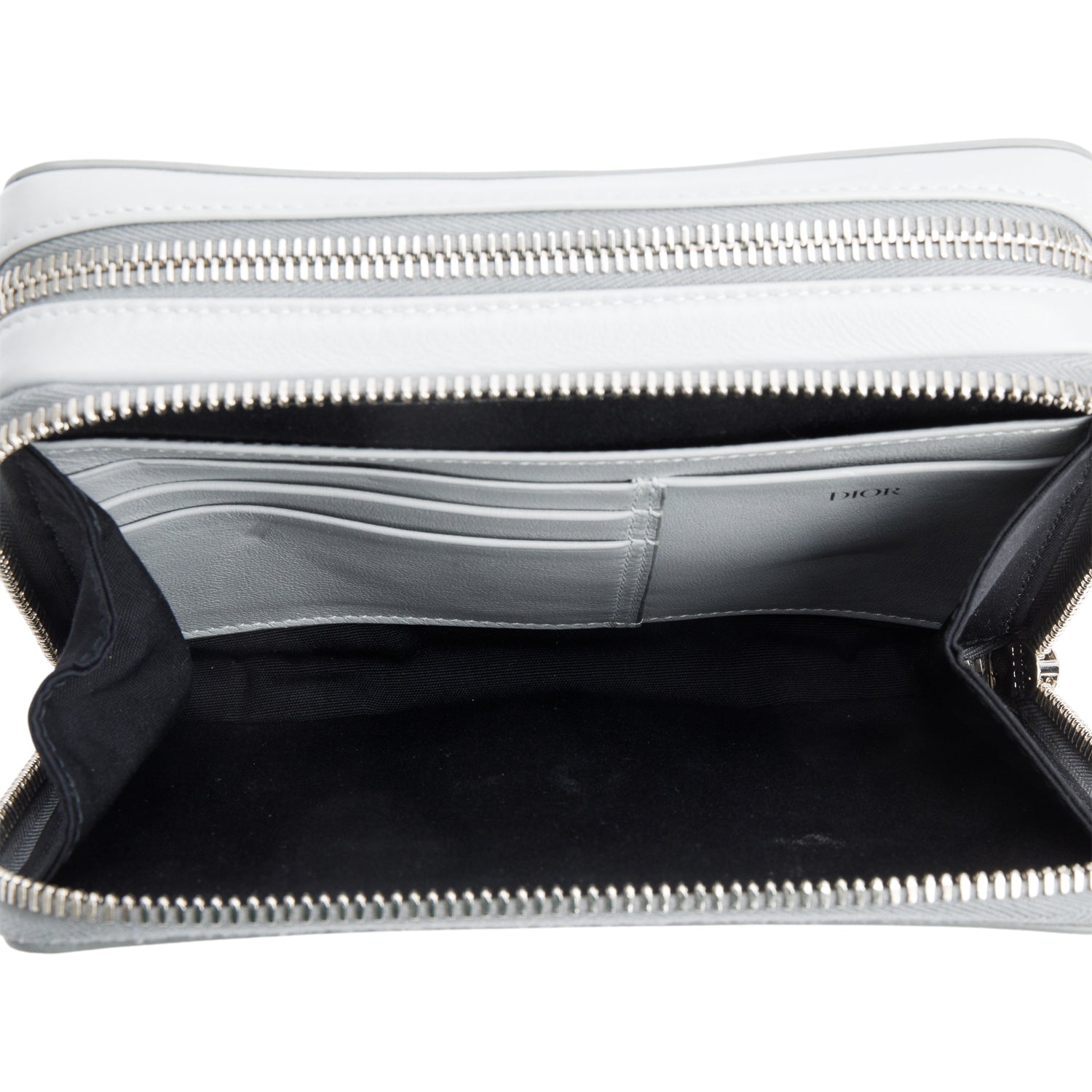 Christian Dior 2022 Grey CD Diamond Coated Canvas Crossbody Pouch w/ Strap