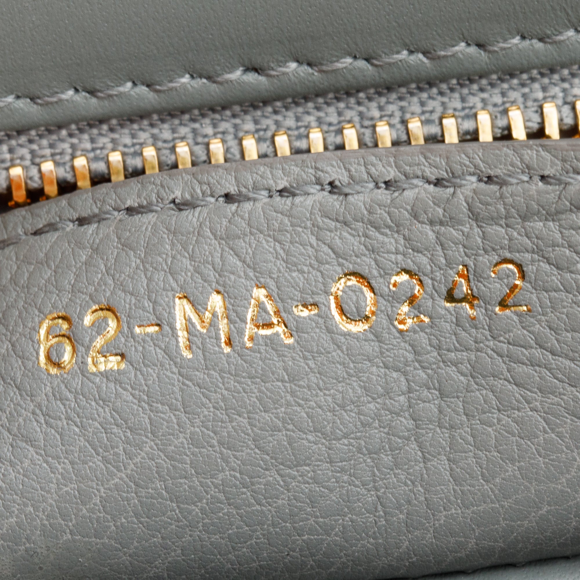 Christian Dior 2022 Grey Supple Cannage Calfskin Leather Medium Dior Caro Bag w/ Authenticity Card