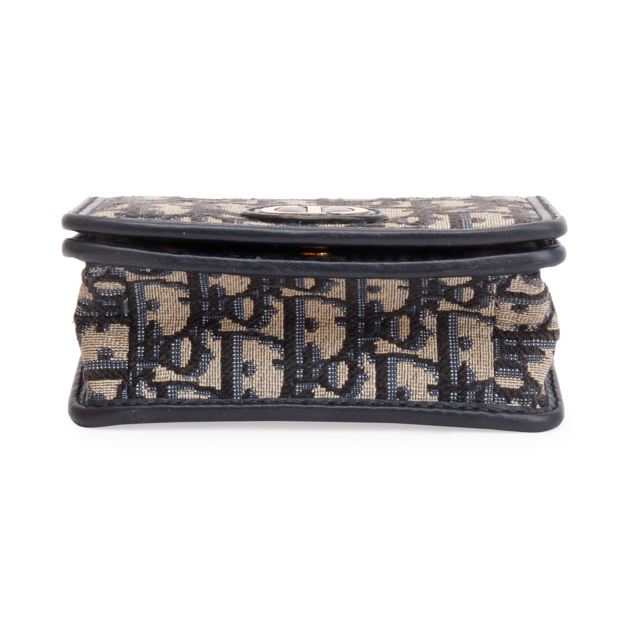 Christian Dior 2022 Navy Oblique Nano 30 Montaigne 2-In-1 Pouch Bag w/ Box & Authenticity Card