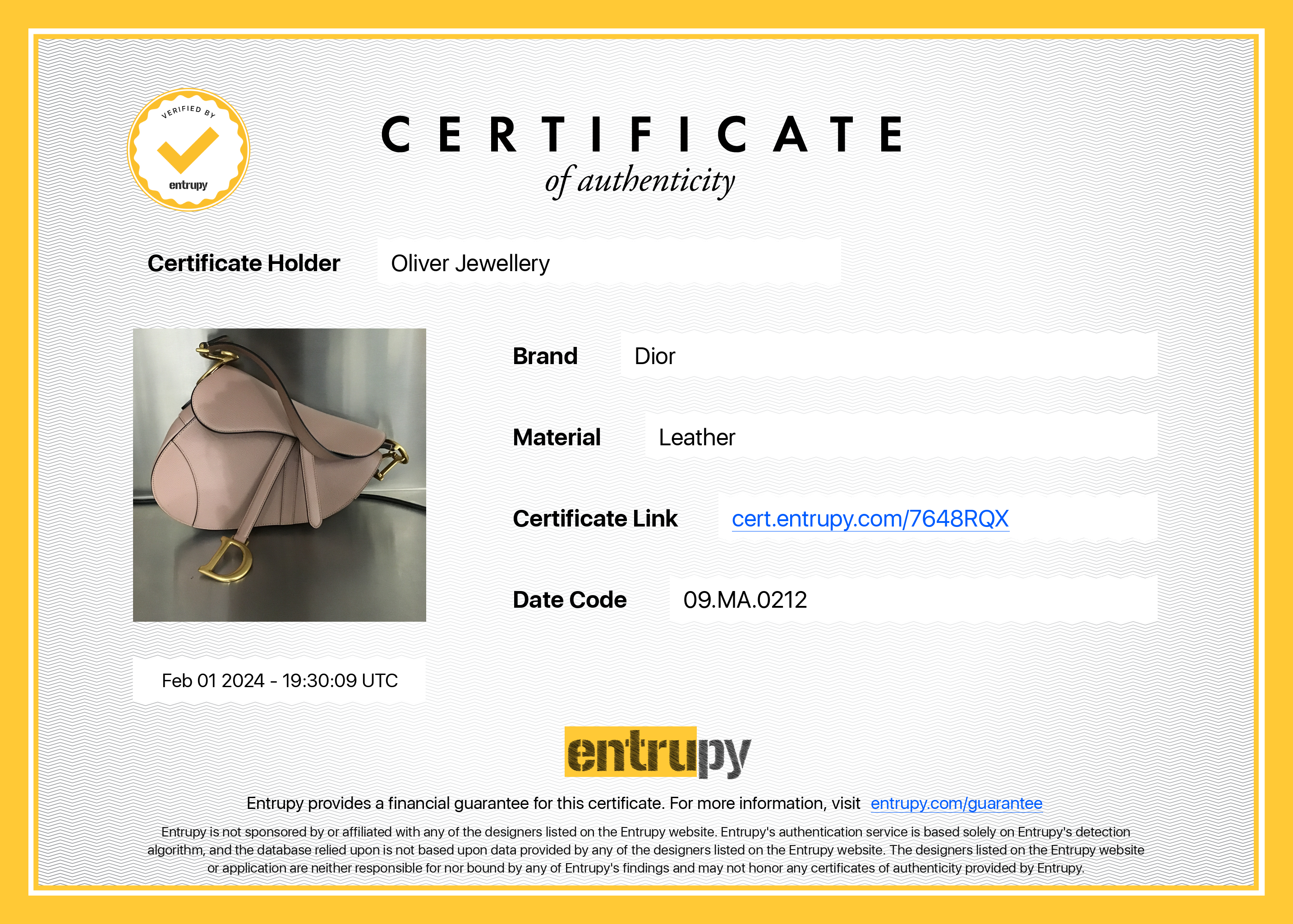 Christian Dior 2022 Neutral Grained Calfskin Leather Medium Saddle Bag