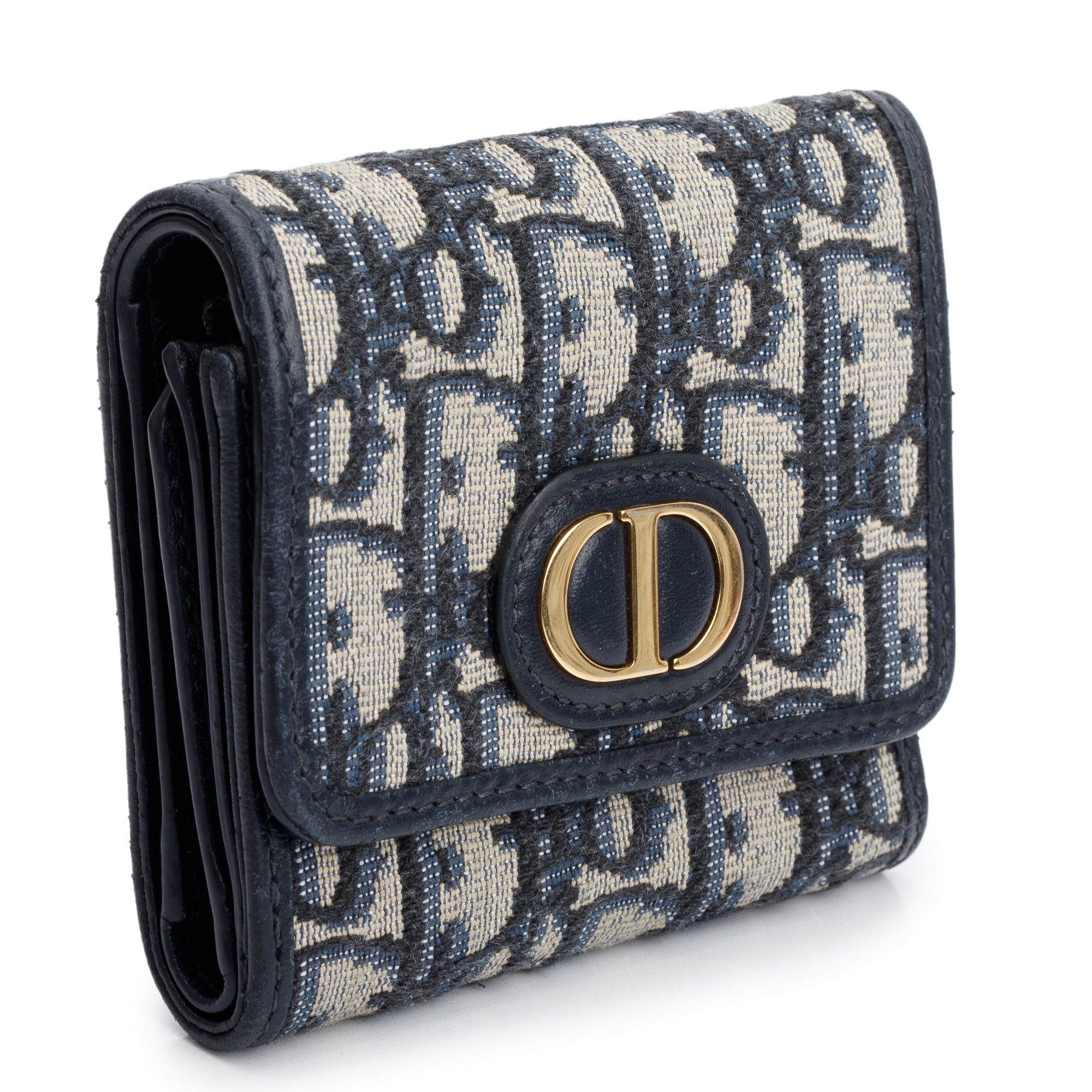 Christian Dior 2022 Oblique 30 Montaigne Lotus Wallet