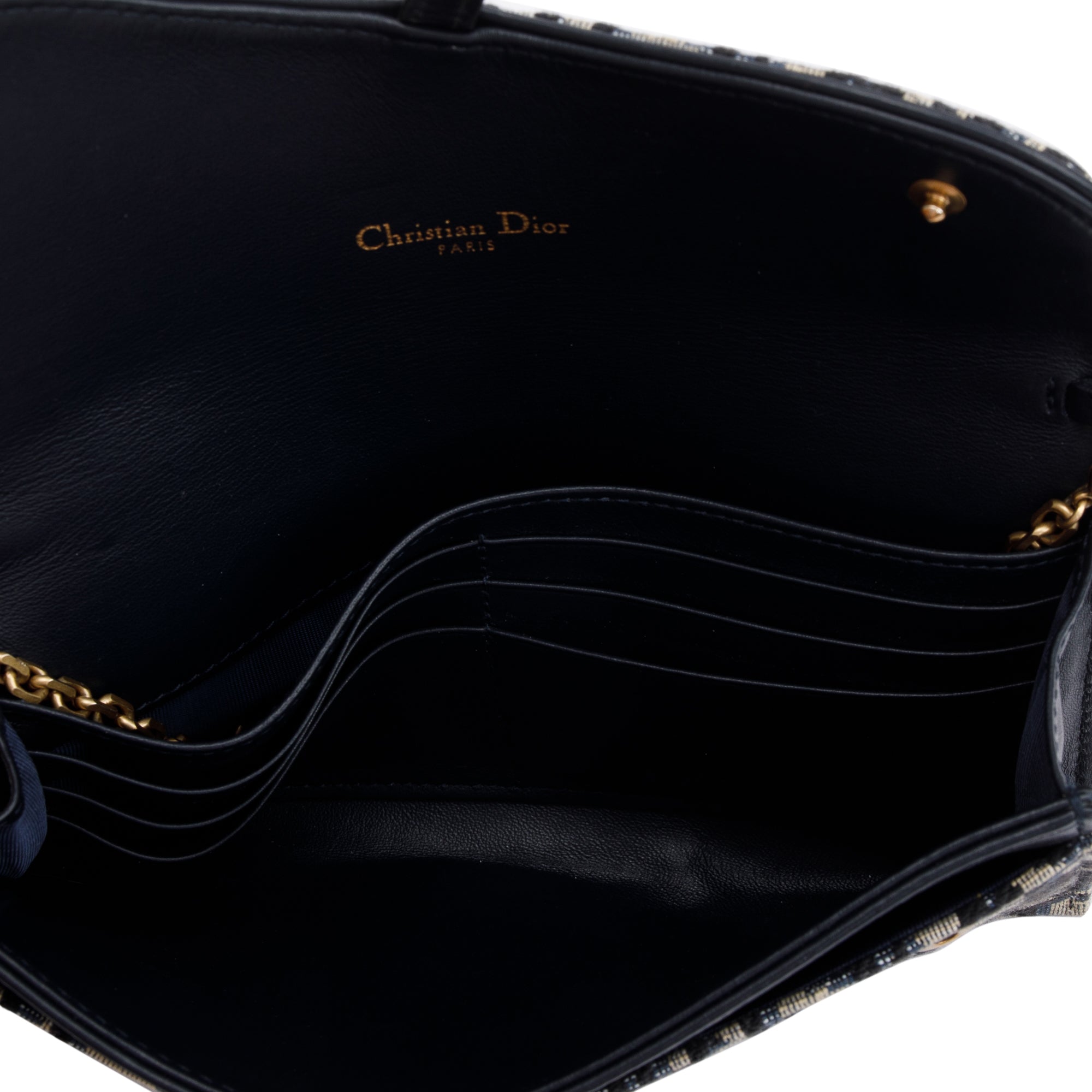 Christian Dior 2022 Oblique Long Saddle Wallet on Chain
