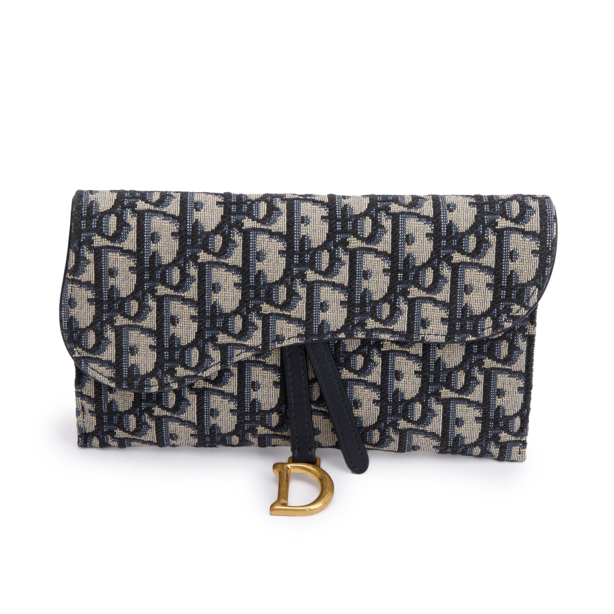 Christian Dior 2022 Oblique Long Saddle Wallet on Chain