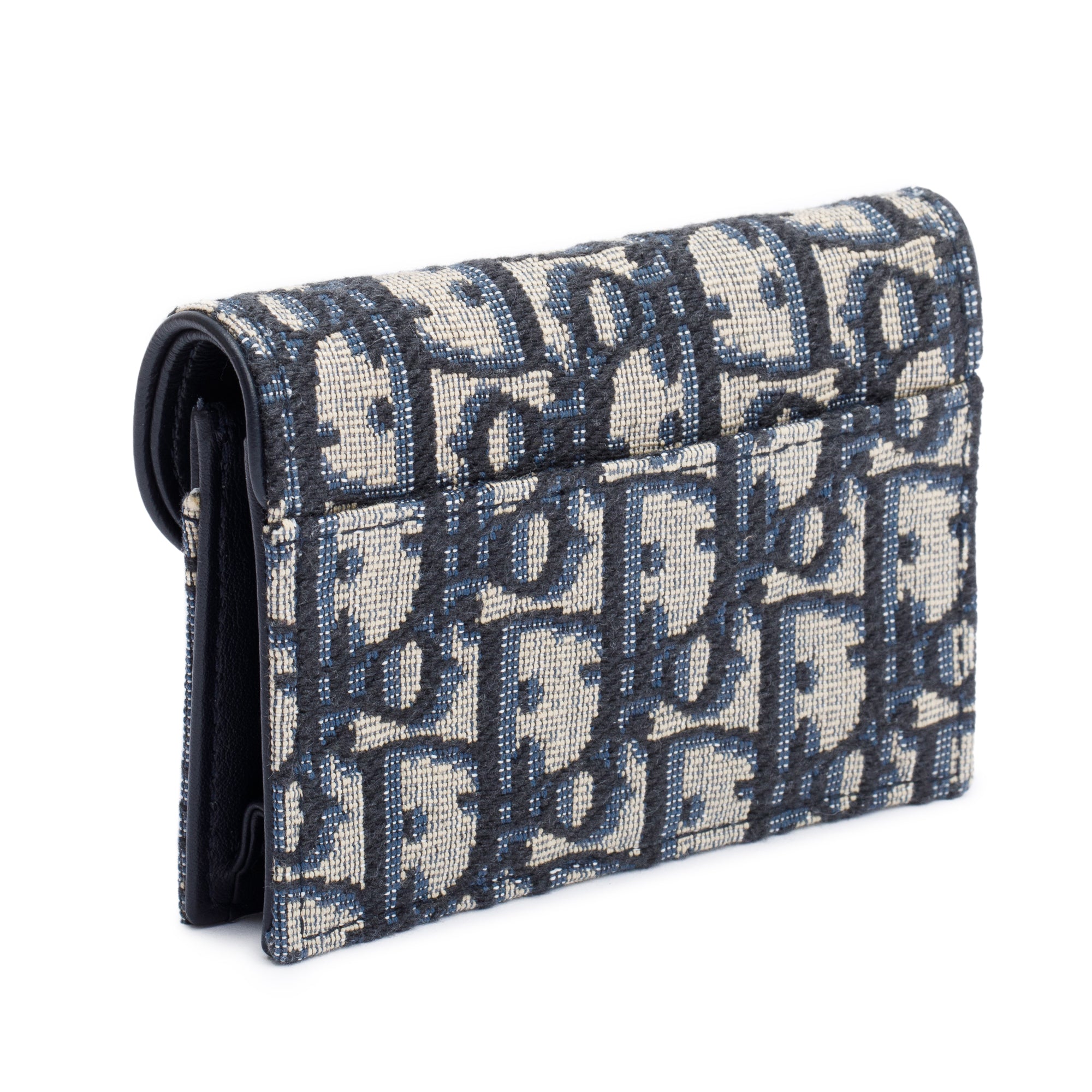Christian Dior 2022 Oblique Saddle Bloom Flap Card Holder