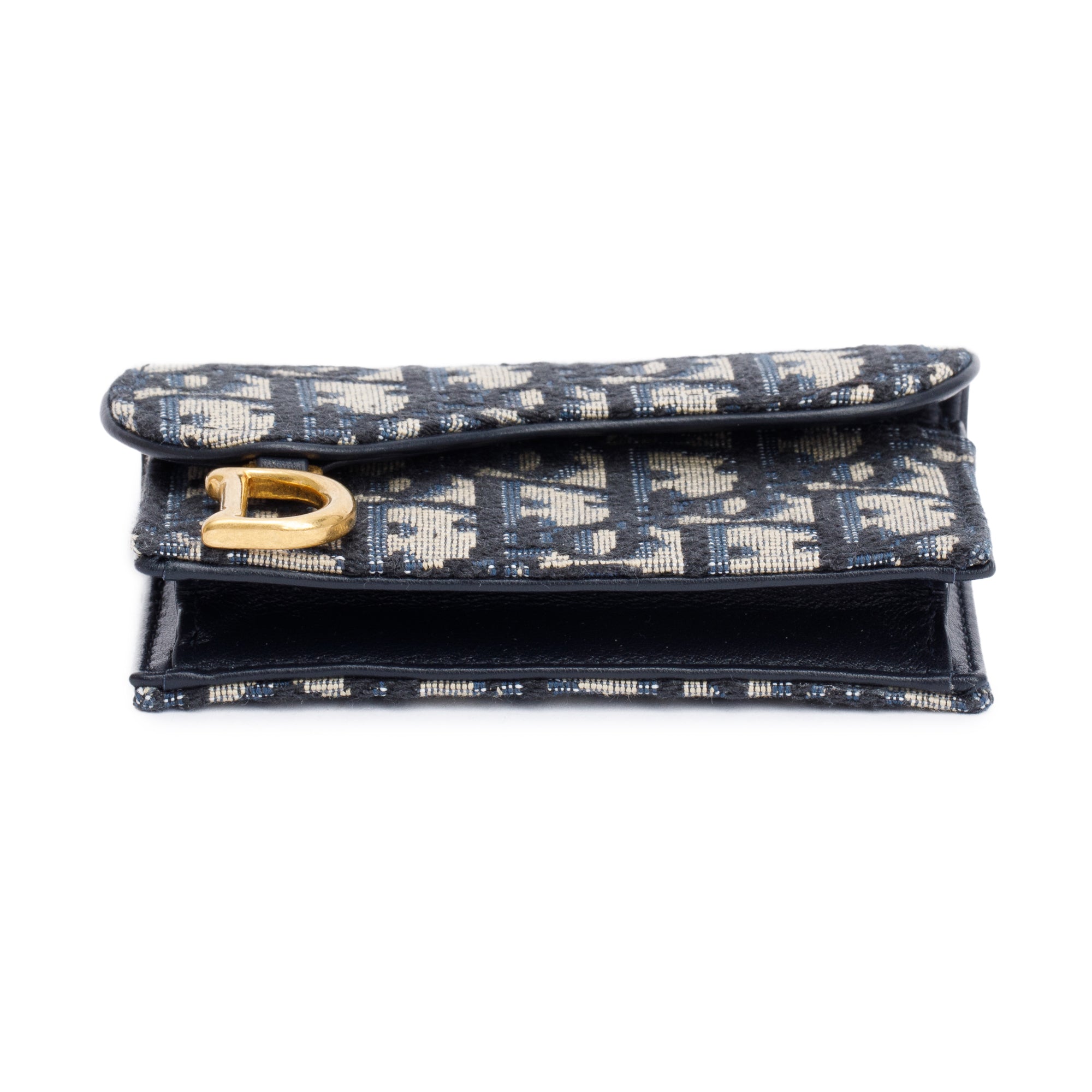 Christian Dior 2022 Oblique Saddle Bloom Flap Card Holder