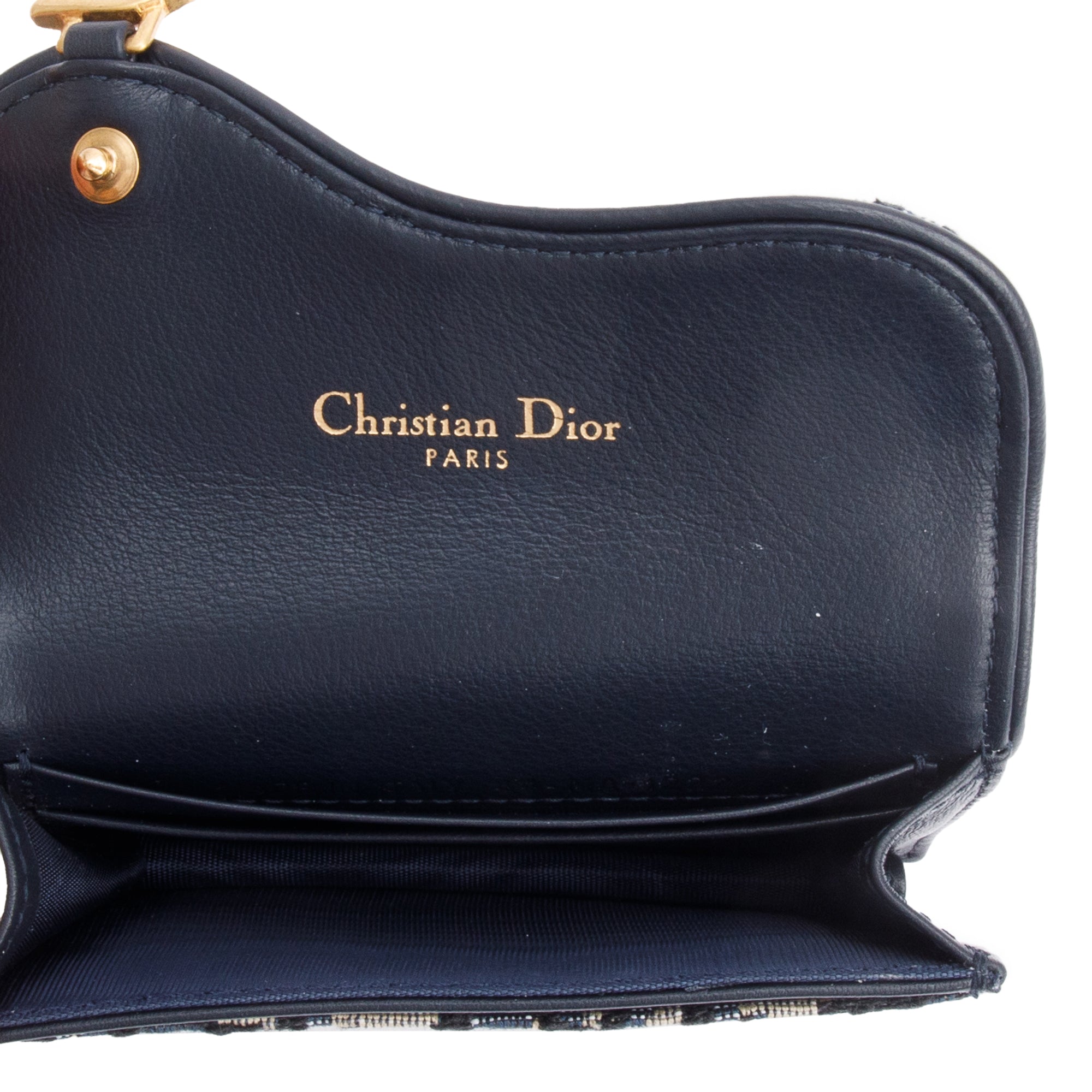 Christian Dior 2022 Oblique Saddle Bloom Flap Card Holder