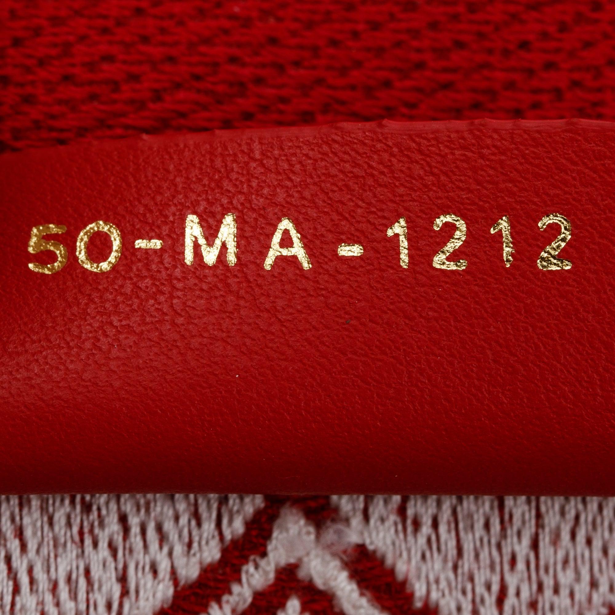 Christian Dior 2022 Red & White Bandana Embroidery Medium Book Tote