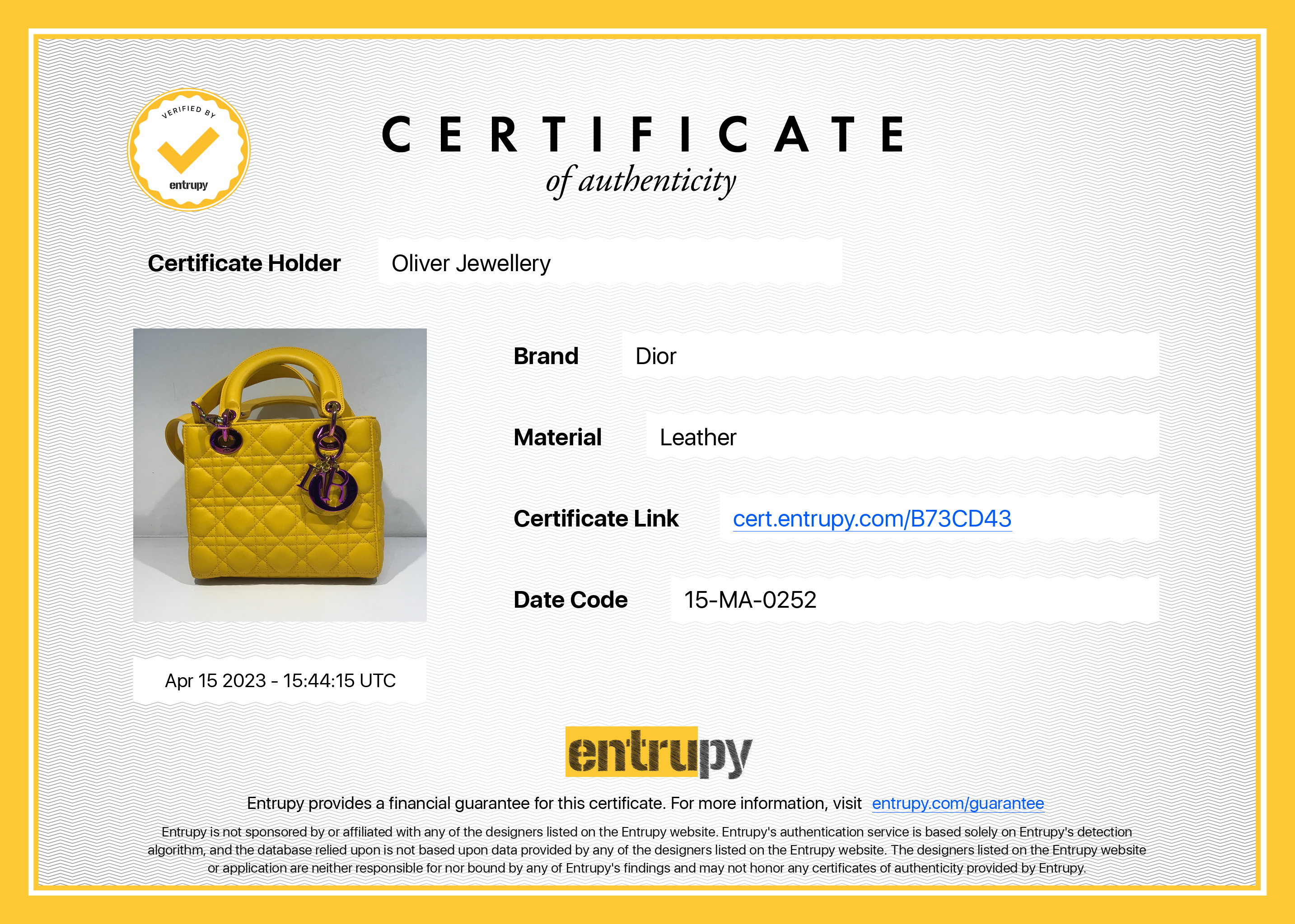 Christian Dior 2022 Small Lady Dior Bag w/ Box