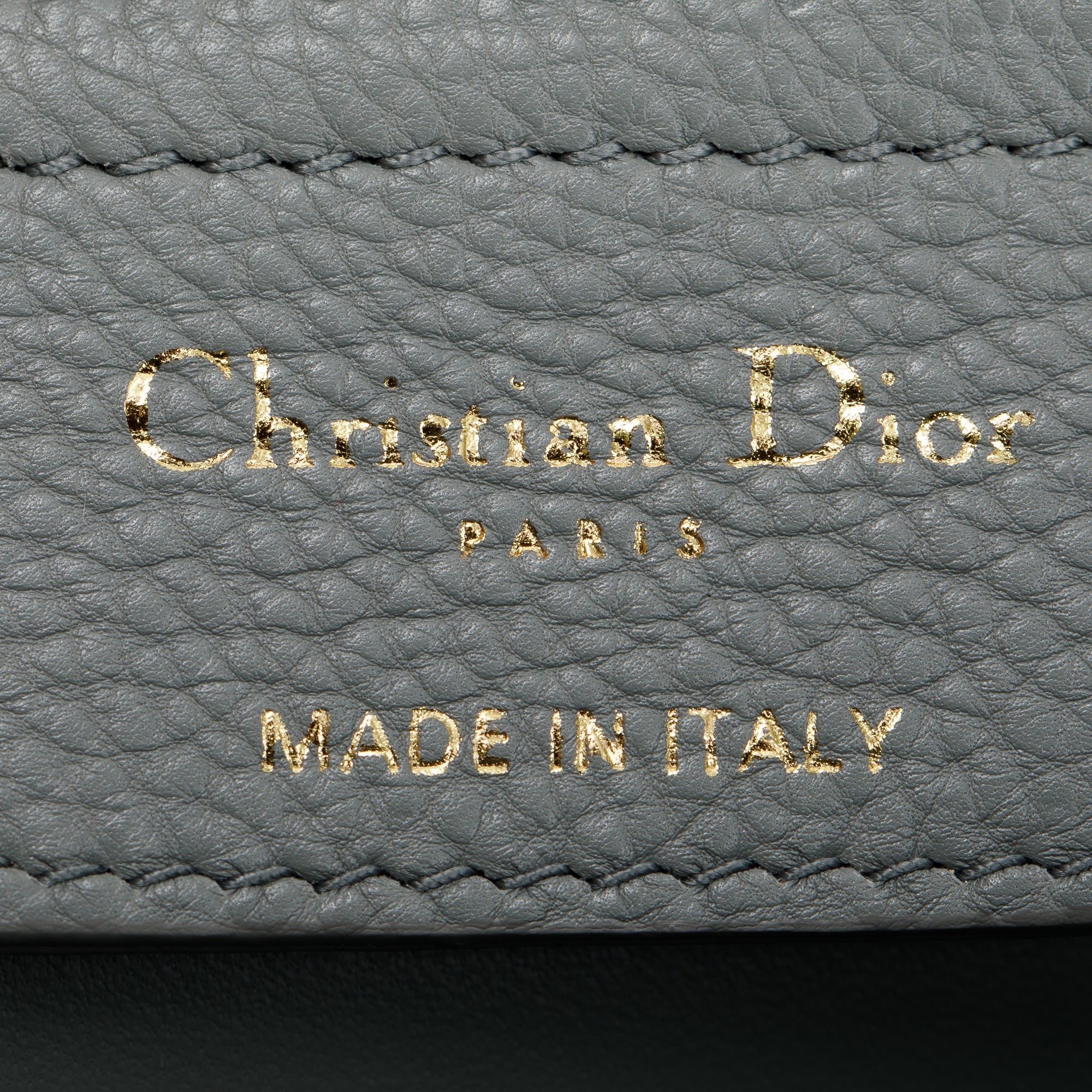 Christian Dior 2022 Stone Gray Supple Cannage Calfskin Leather Medium Dior Caro Bag w/ Authenticity Card