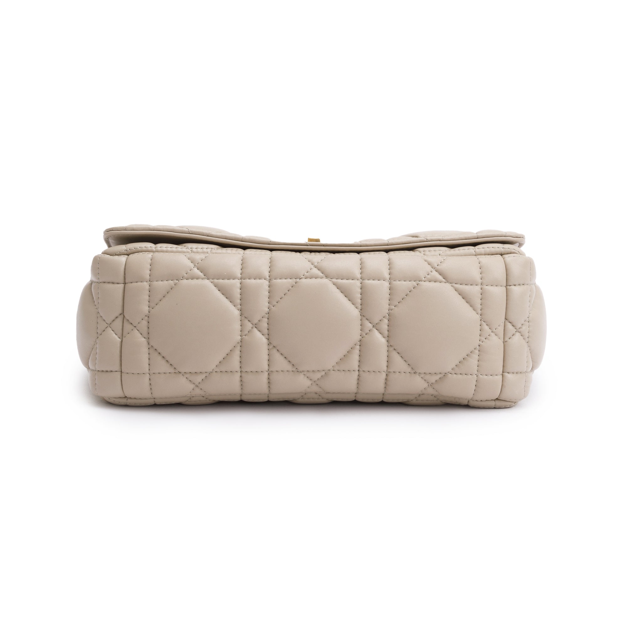 Christian Dior 2022 Taupe Supple Cannage Calfskin Leather Medium Dior Caro Bag w/ Box & Authenticity Card