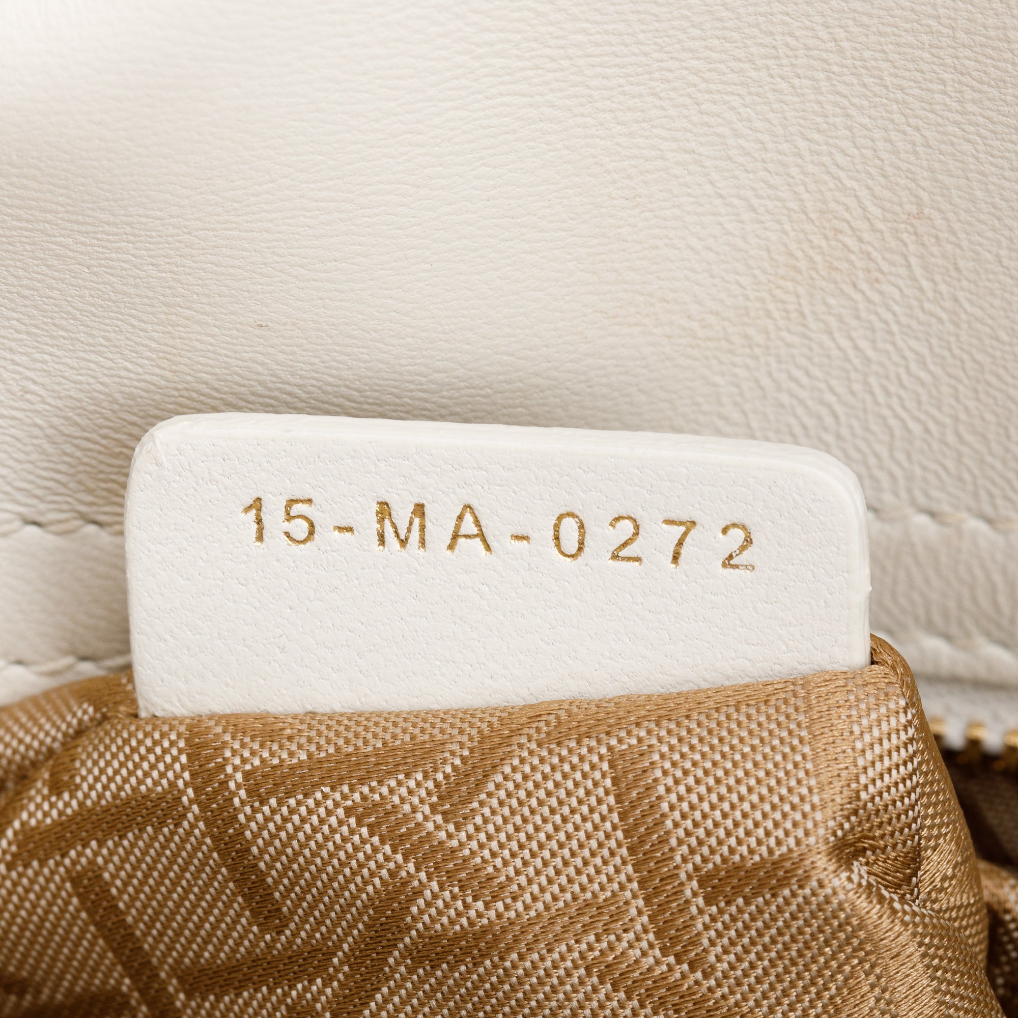 Christian Dior 2022 White Cannage Lambskin Leather Small Lady Dior My AbCDior Bag w/ Box & Authenticity Card